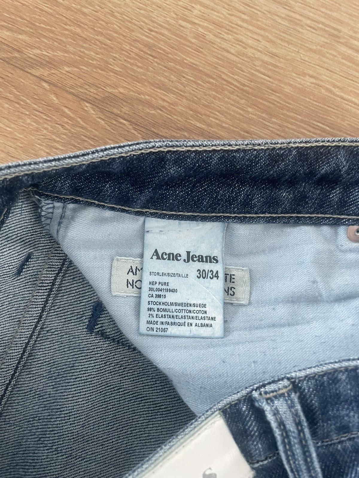 Acne Studios Acne Jeans Hep Pure Men’s Denim 30/34 Straight Fit Size US 32 / EU 48 - 3 Thumbnail