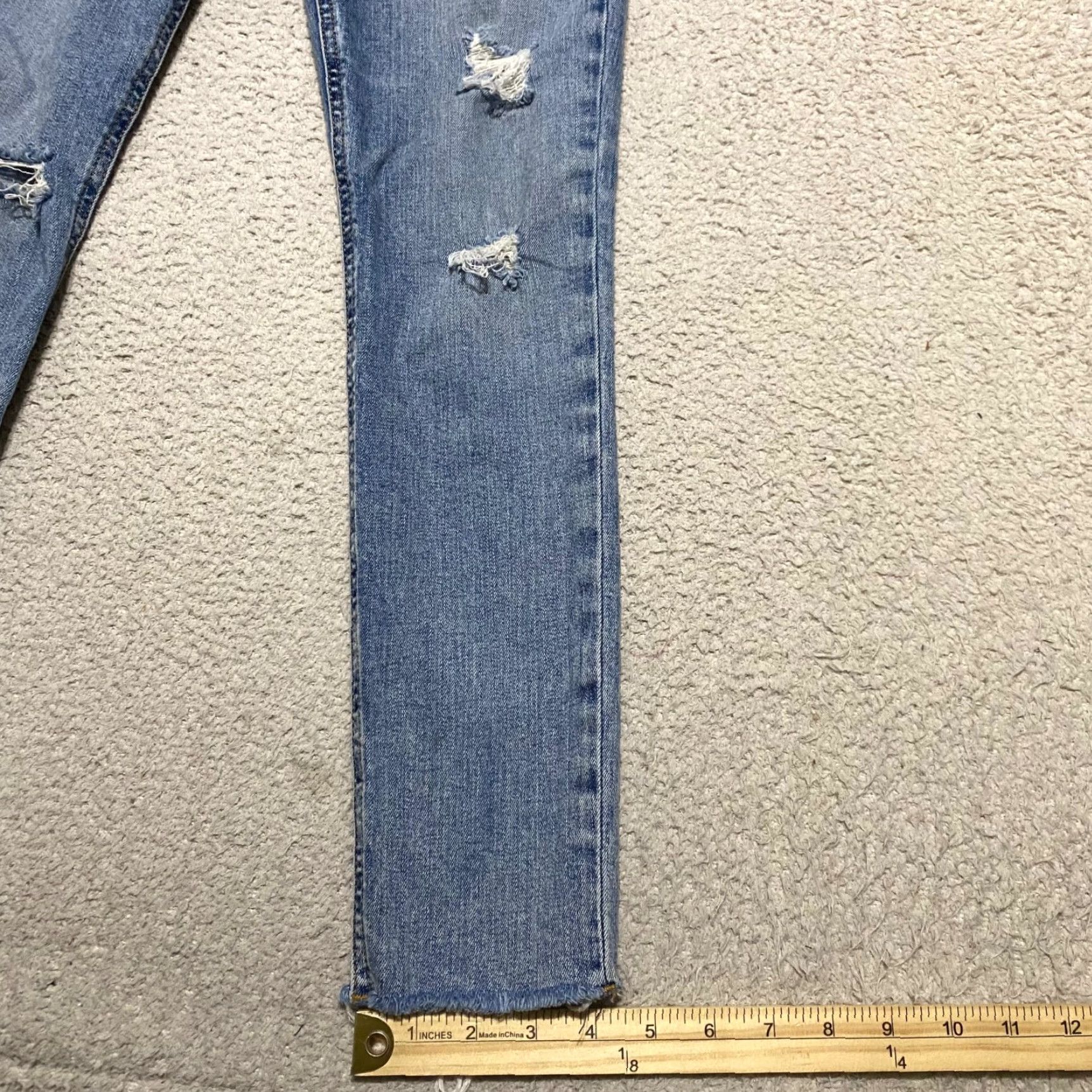 Rag & Bone rag & bone Jeans Womens Medium Blue Denim High Rise Skinny Distressed 26 Regular Size Size 26" / US 2 / IT 38 - 5 Thumbnail