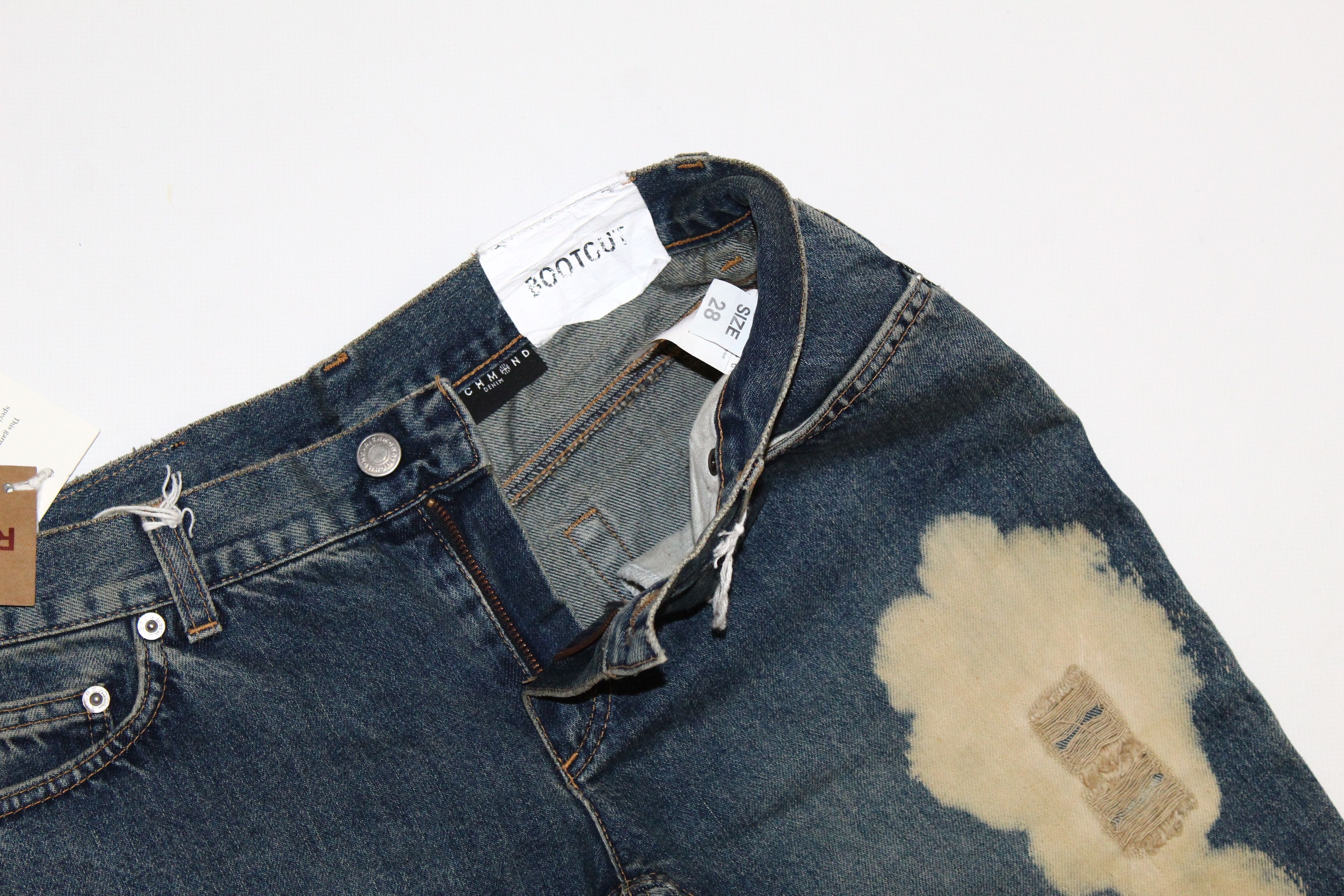 John Richmond Richmond Denim Bootcut Distressed Stonewashed Blue Jeans Size US 30 / EU 46 - 5 Thumbnail