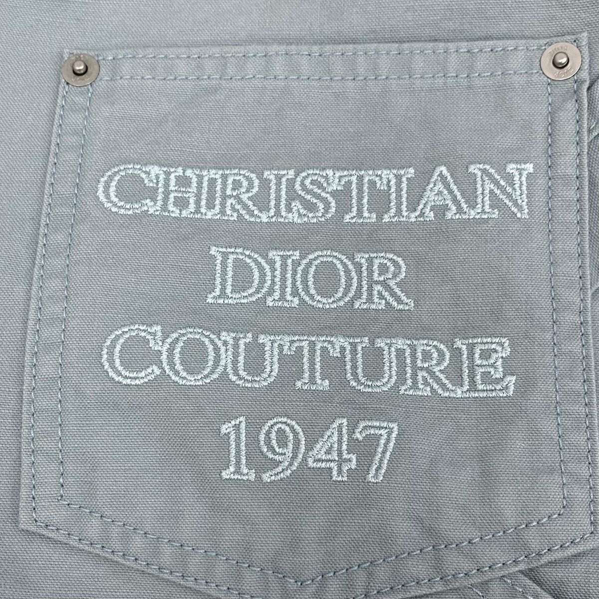Dior Dior Blue Letter Embroidered Long Sleeve Shirt K26WX Size US S / EU 44-46 / 1 - 5 Thumbnail