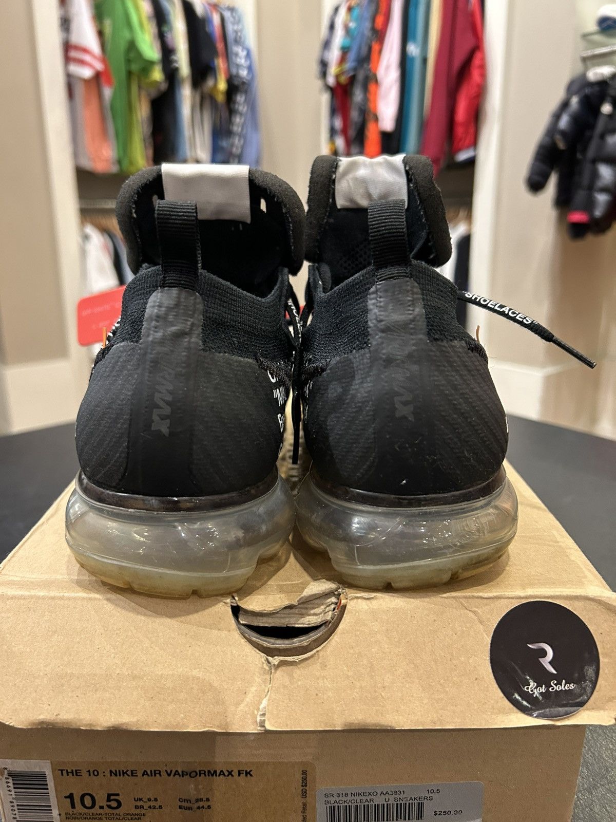 Nike Nike Air Vapormax ‘Off-White Black’ Size US 10.5 / EU 43-44 - 3 Thumbnail