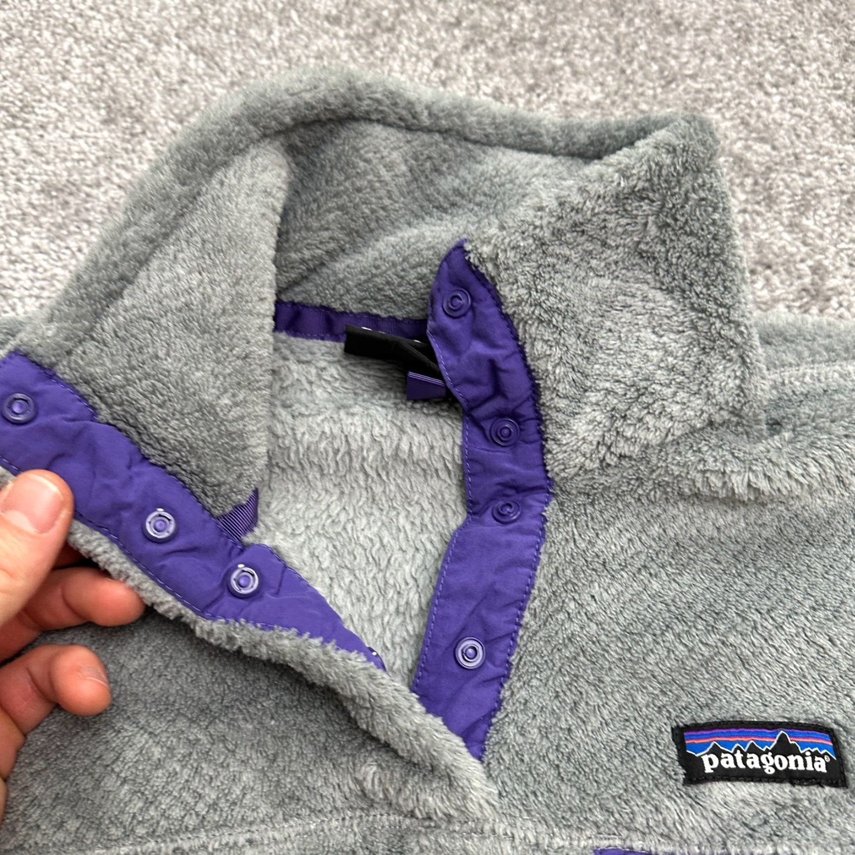 Patagonia Patagonia Jacket Woman Small Gray Purple 1/4 Snap Fleece Re-Tool Mid-Length Size S / US 4 / IT 40 - 5 Thumbnail