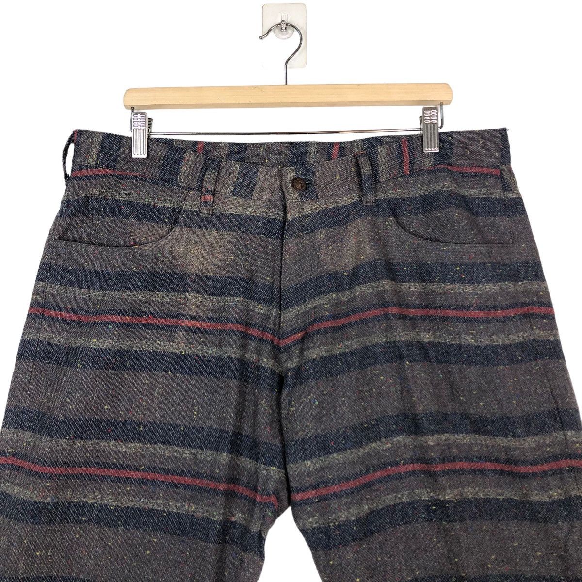 Japanese Brand 🔥SHORT PANT WOOL BLANKET THE GUILTS ISSEY MIYAKE Size US 36 / EU 52 - 3 Thumbnail