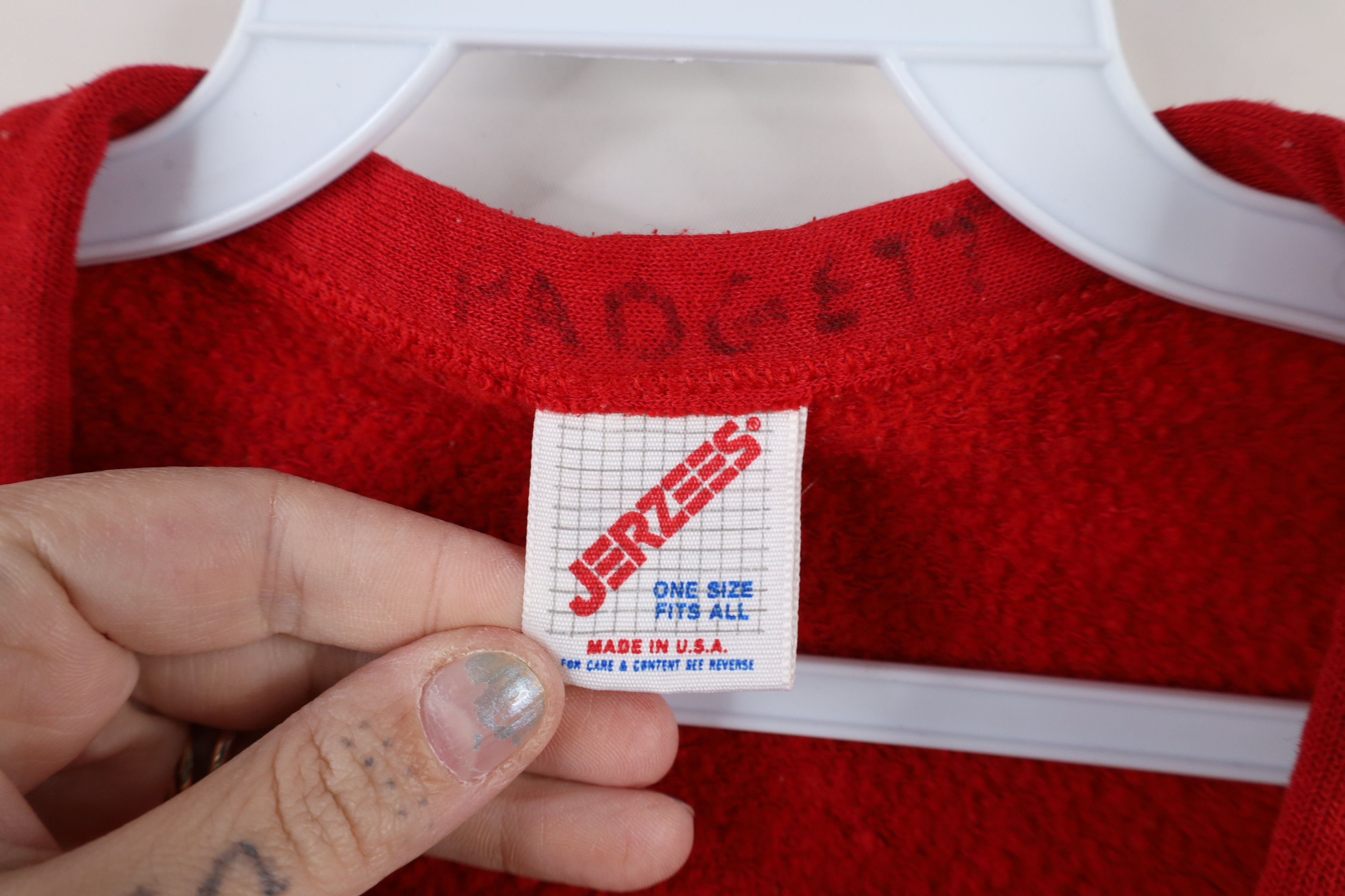 Vintage Vintage 90s Streetwear Blank Cardigan Sweatshirt Red USA Size US L / EU 52-54 / 3 - 5 Thumbnail