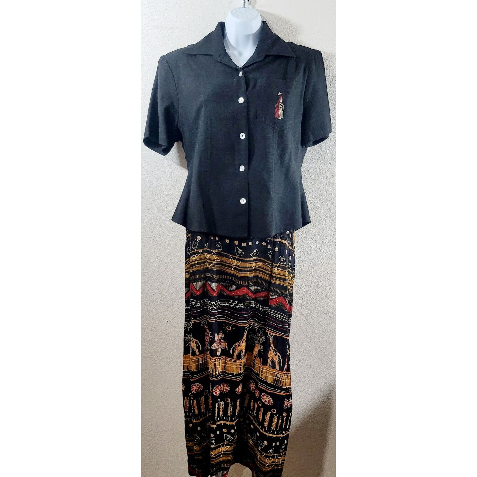 Other Premier International Black Safari Animal 2PC Maxi Dress M Size M / US 6-8 / IT 42-44 - 1 Thumbnail