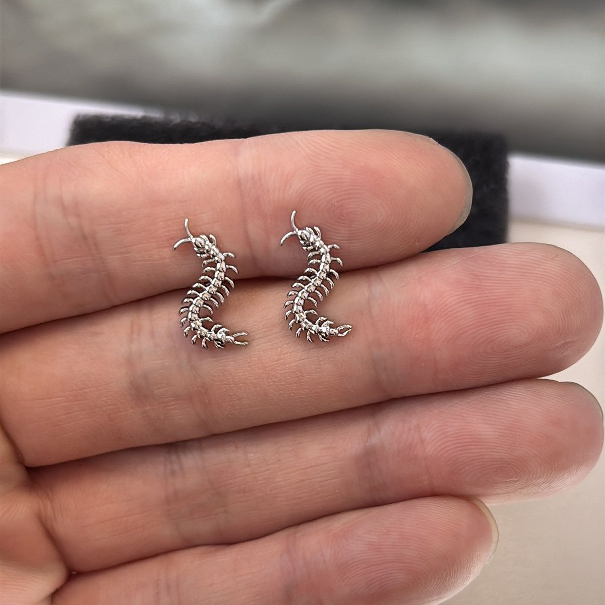 Other Centipede Stud Earrings for Men Women Punk Hip Hop Unisex Size ONE SIZE - 6 Thumbnail