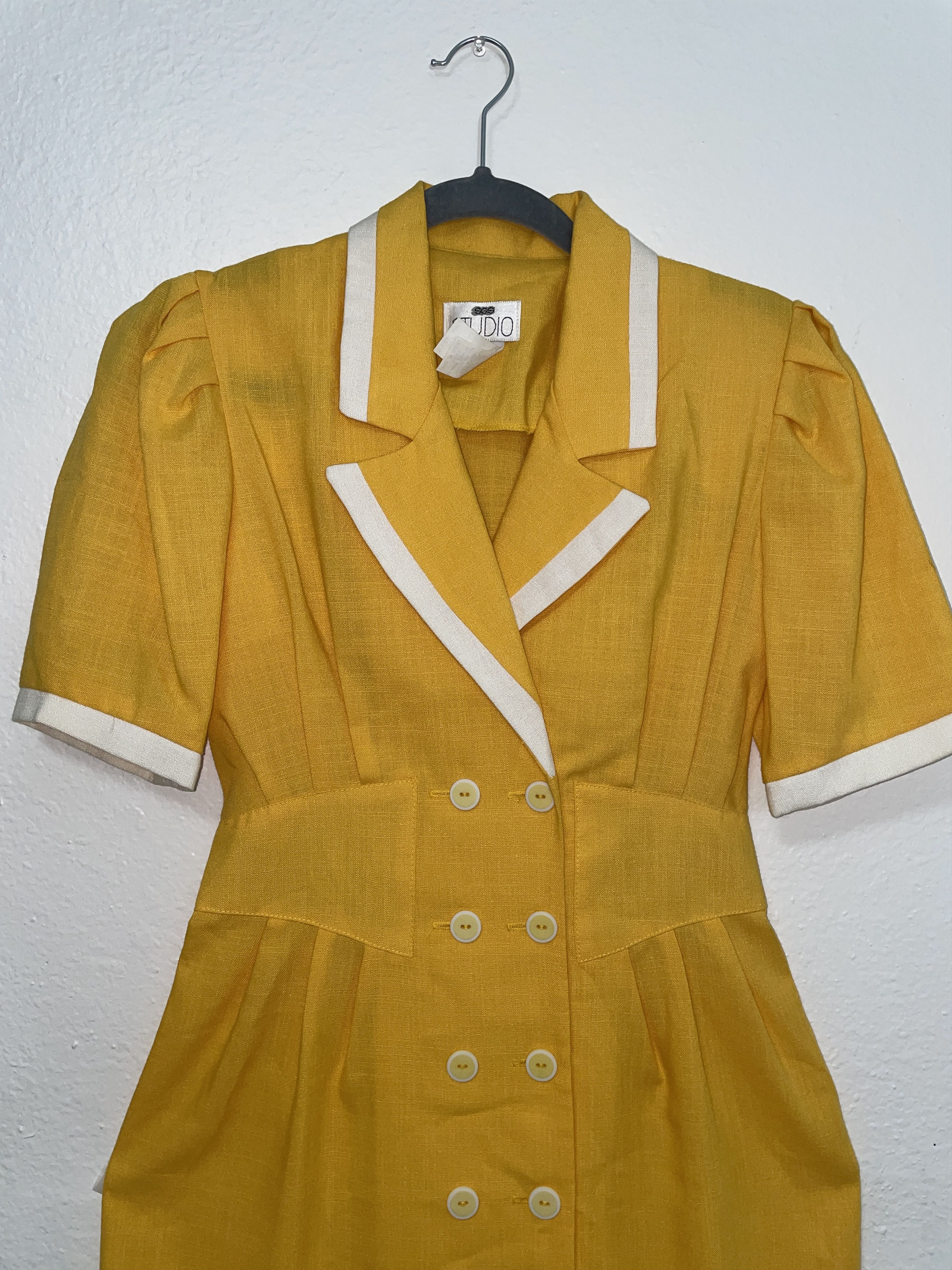 Other SGS Studios Yellow Vintage Dress Size M / US 6-8 / IT 42-44 - 3 Thumbnail