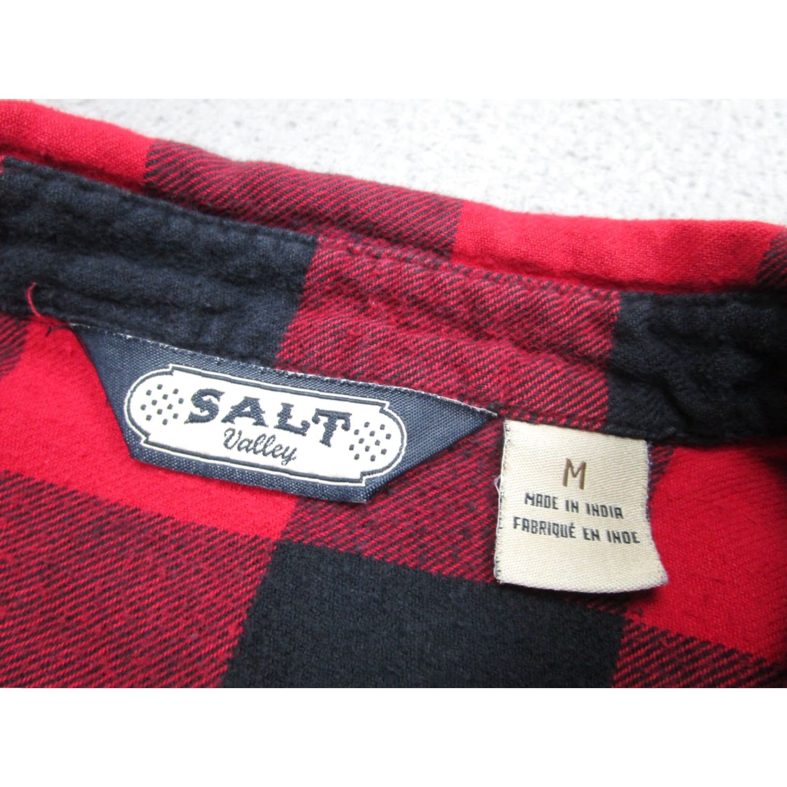 Vintage Salt Valley Mens Flannel Shirt M Red Black Plaid Long Sleeve Casual Western Size US M / EU 48-50 / 2 - 4 Thumbnail