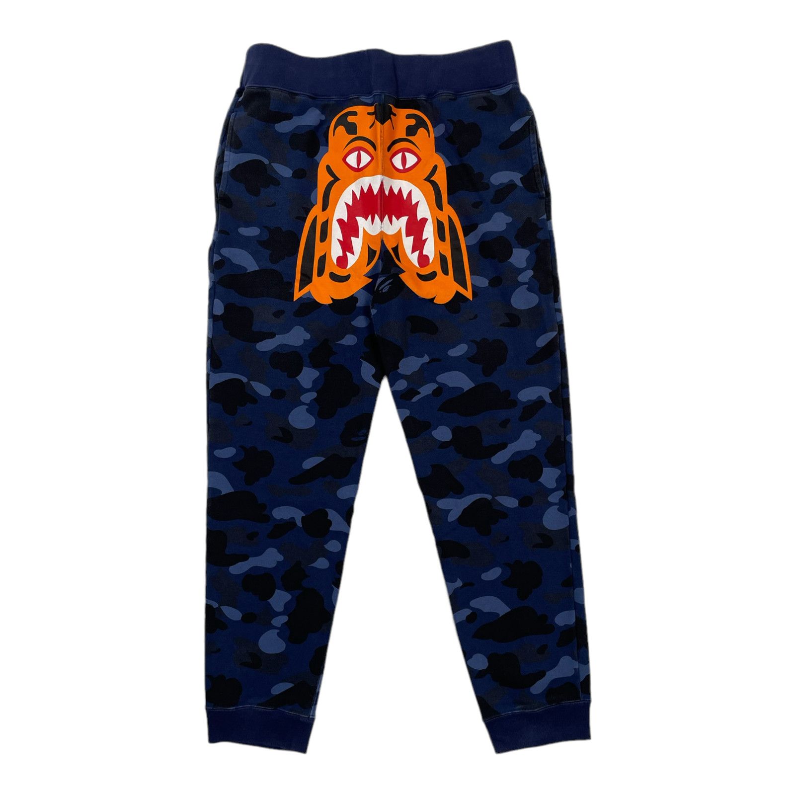 image of Bape Color Camo Tiger Sweatpants Blue Pre-Owned, Men's (Size 36)