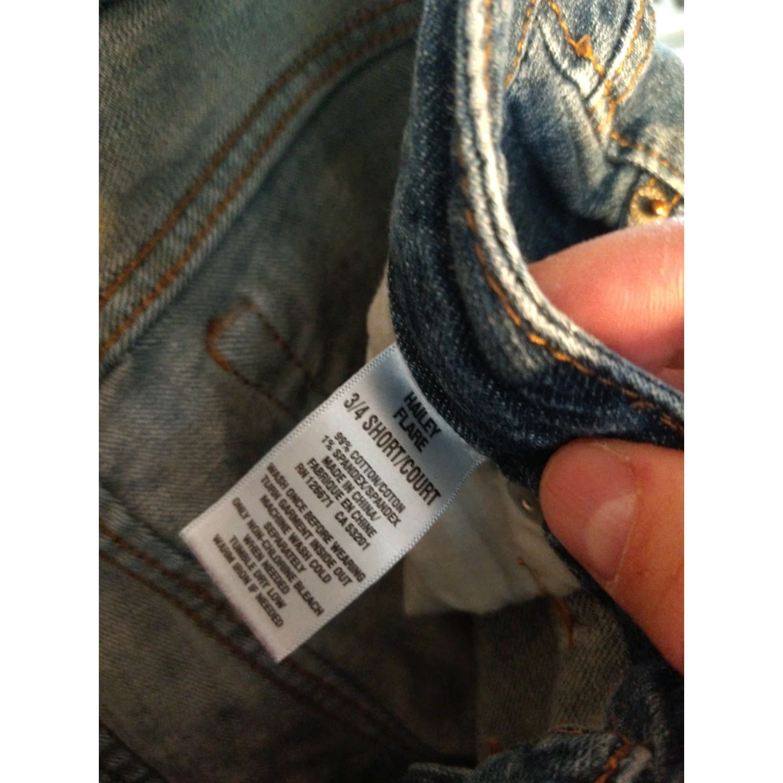 Aeropostale VINTAGE Aeropostale Women's Jeans Hailey Flare Size 3/4 Short Jeans Womens Flared Blue 4 Size 27" / US 4 / IT 40 - 2 Thumbnail