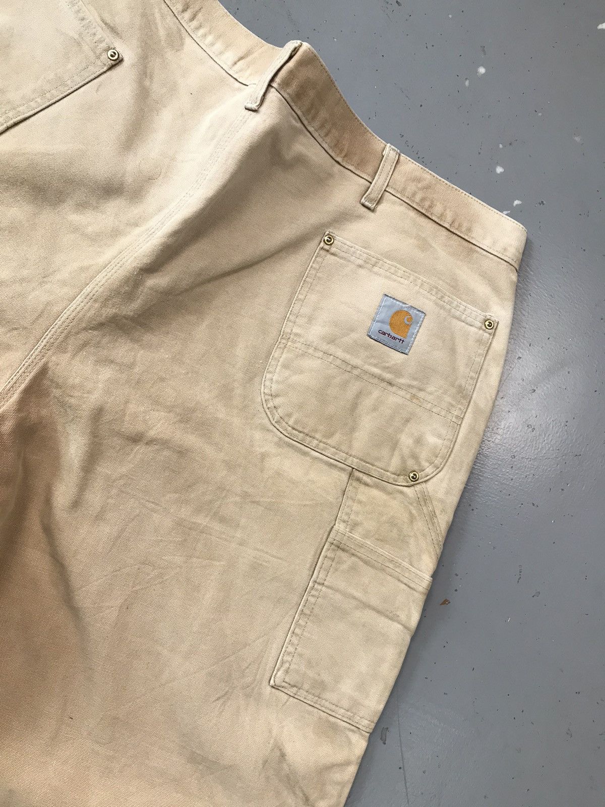 Carhartt Vintage sunfade Carhartt B01 BRN double knee workwear denim Size US 44 / EU 60 - 15 Thumbnail