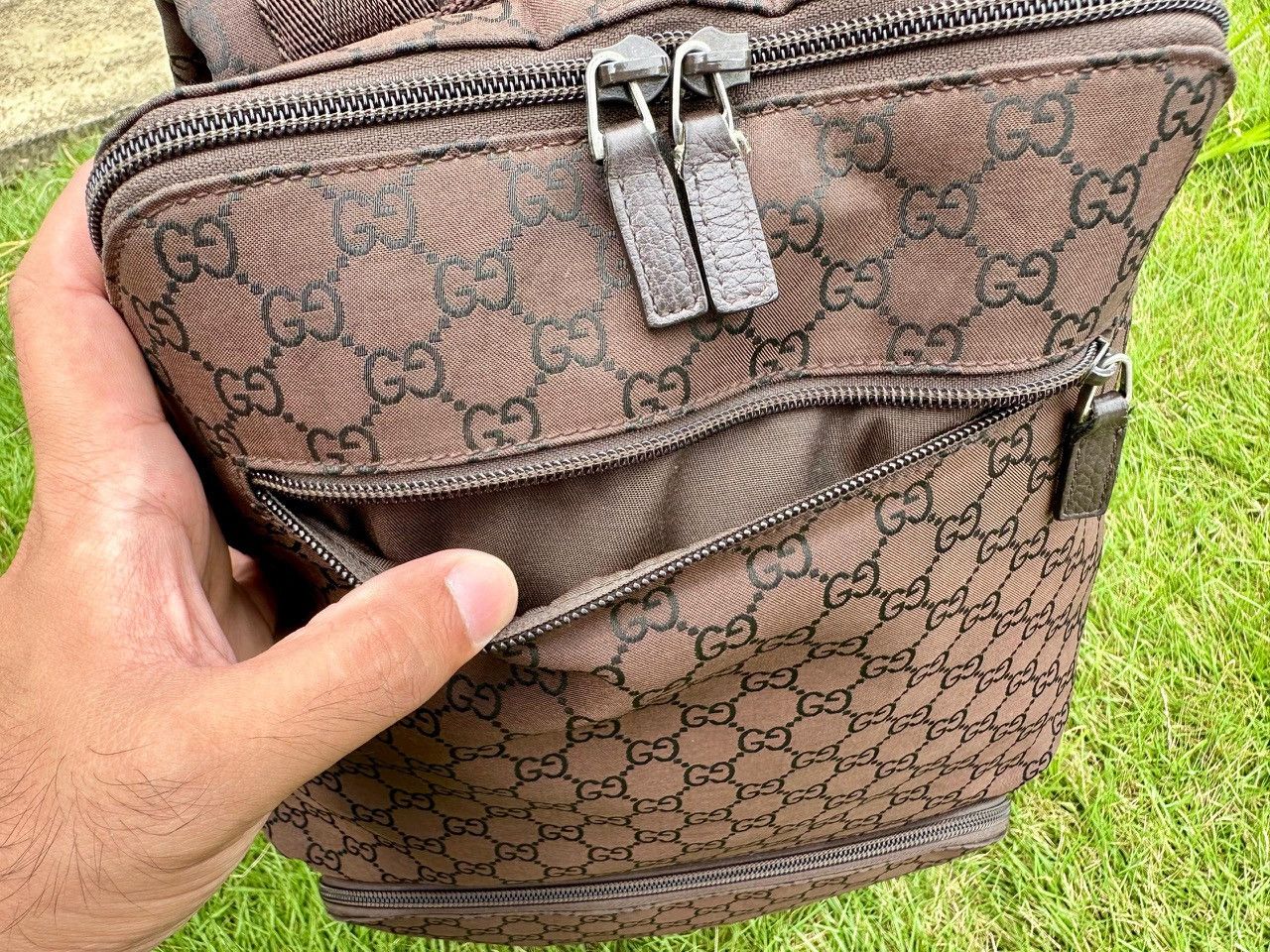 Gucci Authentic Gucci Guccisima Nylon Large Backpack Size ONE SIZE - 11 Thumbnail
