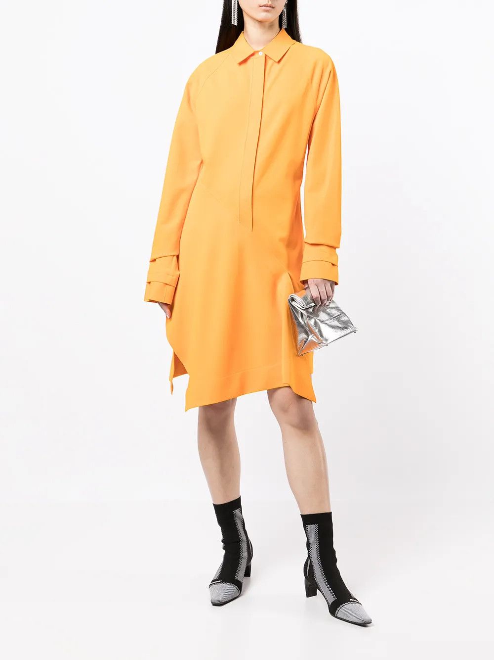 Off-White o1y1225 Mini Dress in Orange Size S / US 4 / IT 40 - 4 Thumbnail