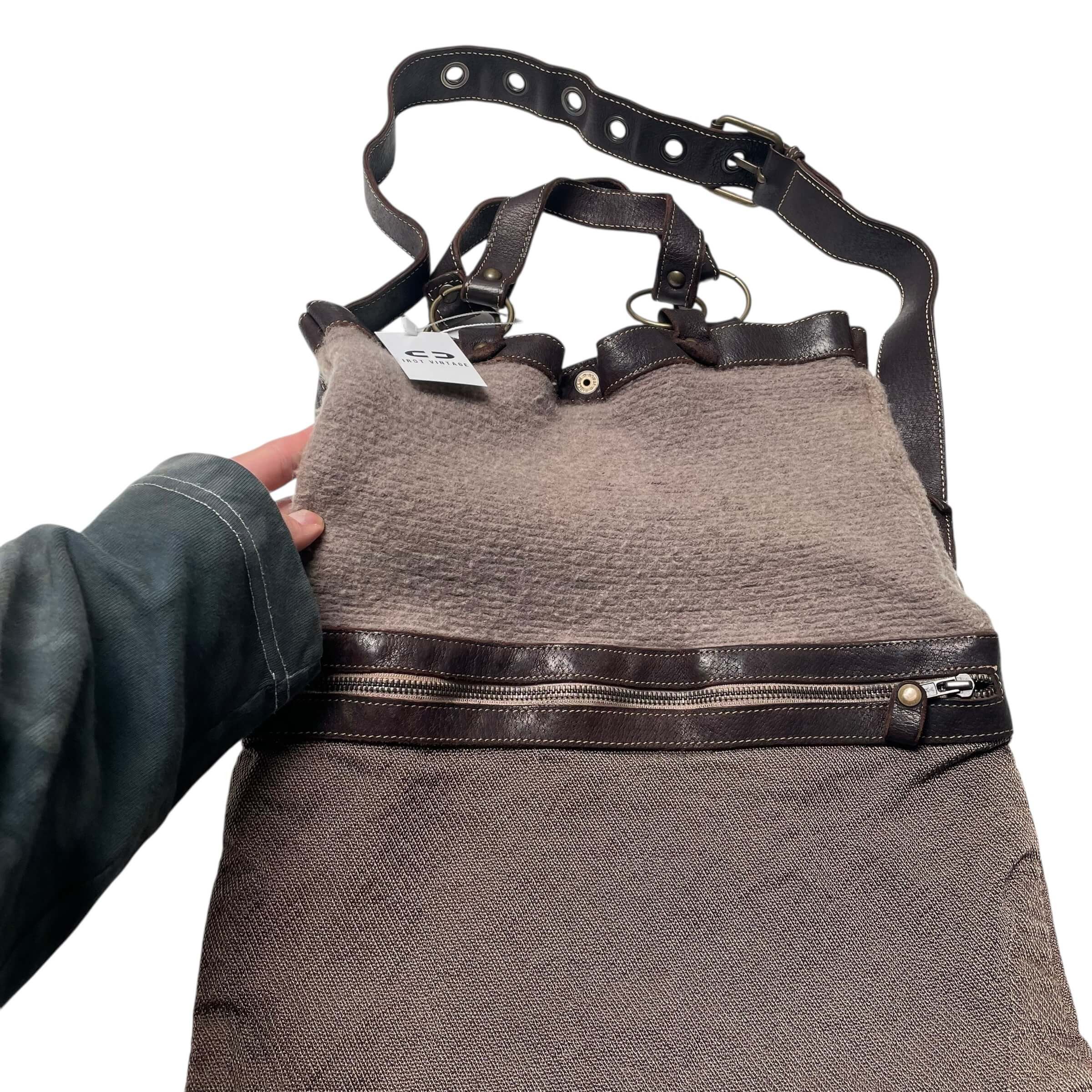 Vintage Collection privee leather&wool bag Size ONE SIZE - 4 Thumbnail