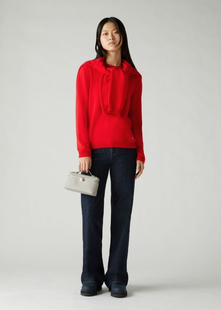Loro Piana o1srvl11e0524 Sweater in Red Size XL / US 12-14 / IT 48-50 - 3 Thumbnail