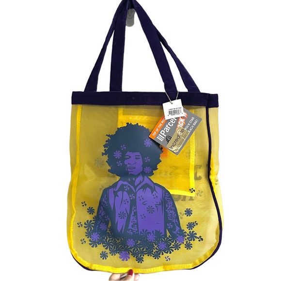 Vintage Jimi Hendrix Rock Star Mesh Beach Bag - New With Tags! Size ONE SIZE - 1 Thumbnail