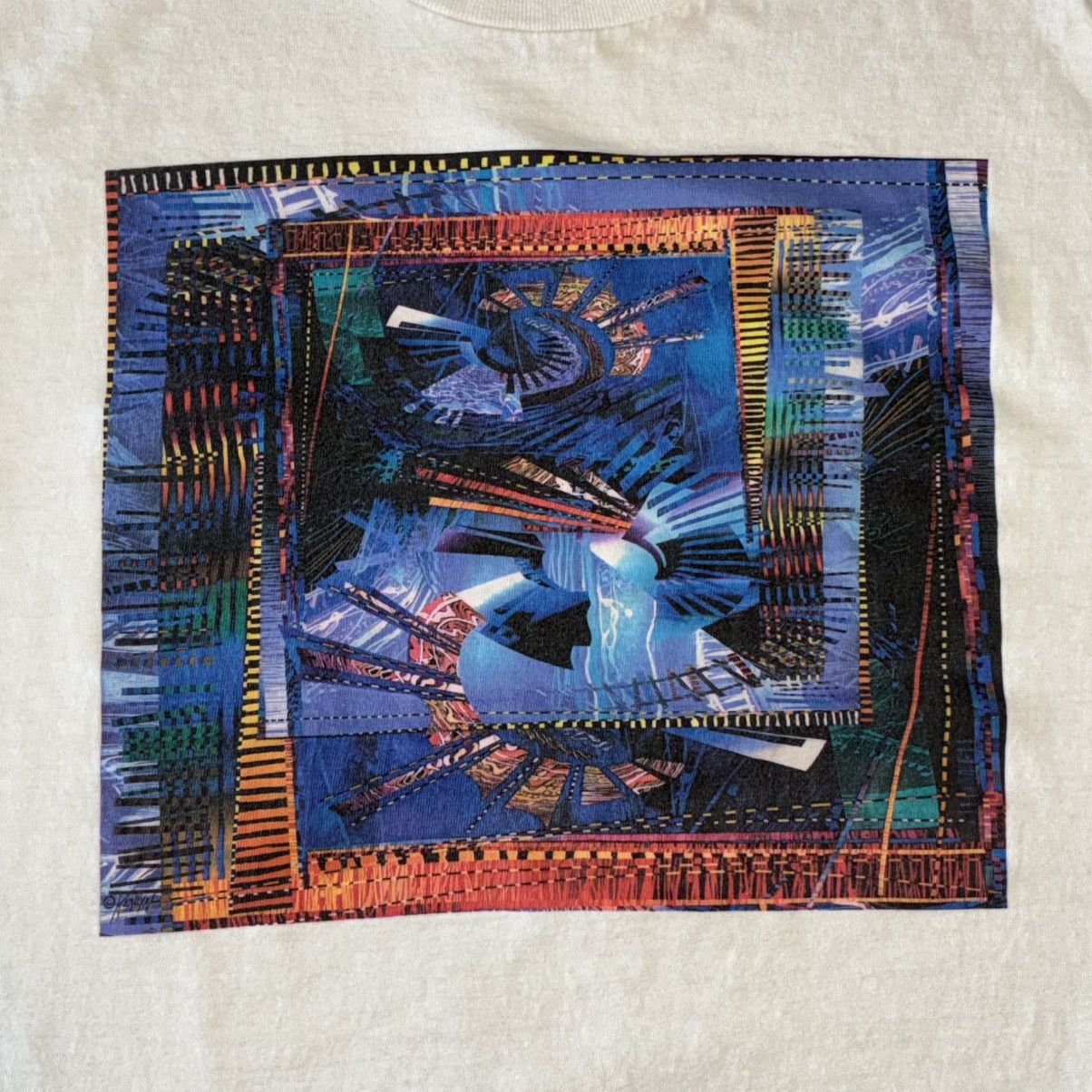 Other 90s Fractal Optical Illusion tee shirt Size US L / EU 52-54 / 3 - 2 Thumbnail