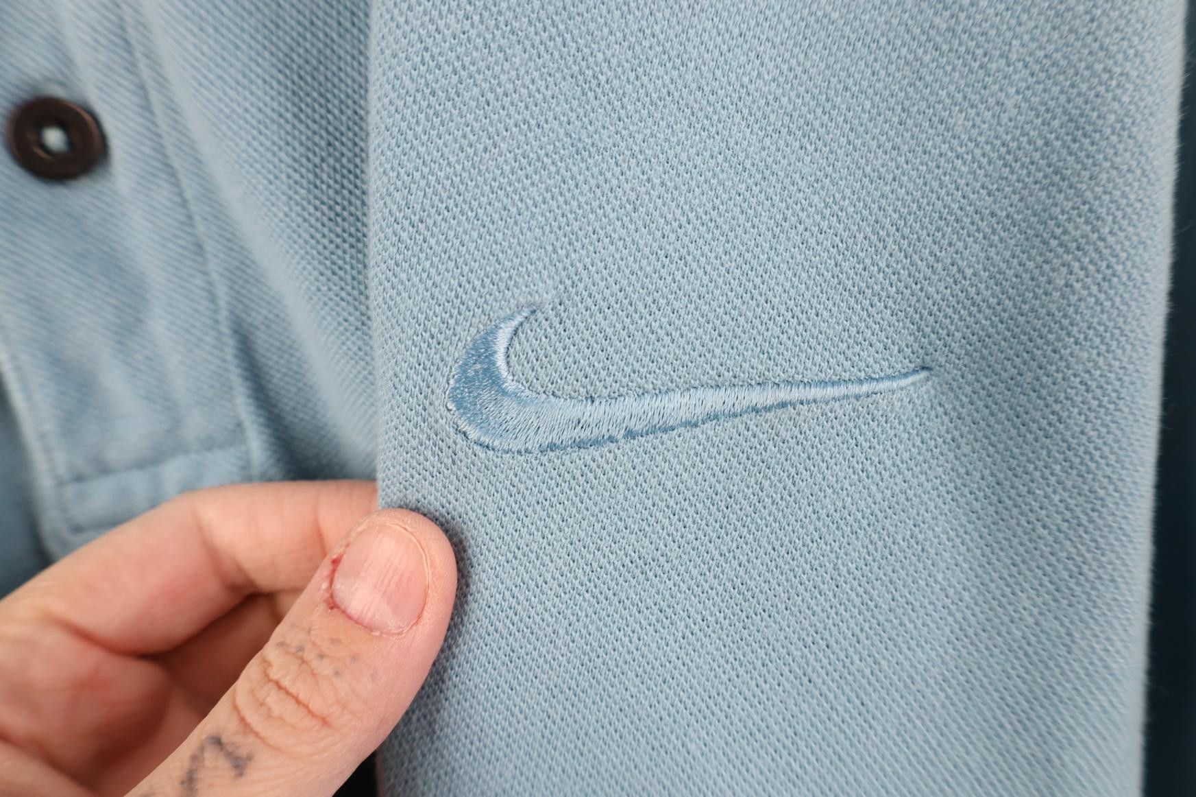 Nike Vintage 90s Nike Monochrome Knit Golf Polo Shirt Light Blue Size US XXL / EU 58 / 5 - 4 Thumbnail