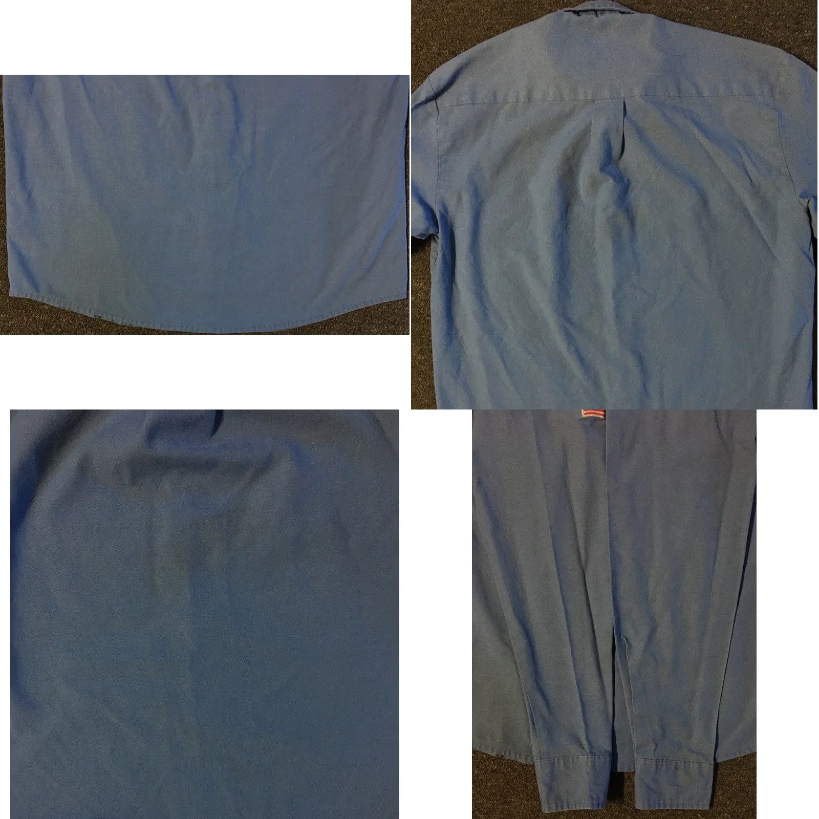 Dickies VINTAGE Dickies Work Shirt Long Sleeve M Blue 90s Biker Trucker Grunge Punk Retro Logo Pocket Shirt Mens Size US M / EU 48-50 / 2 - 8 Thumbnail
