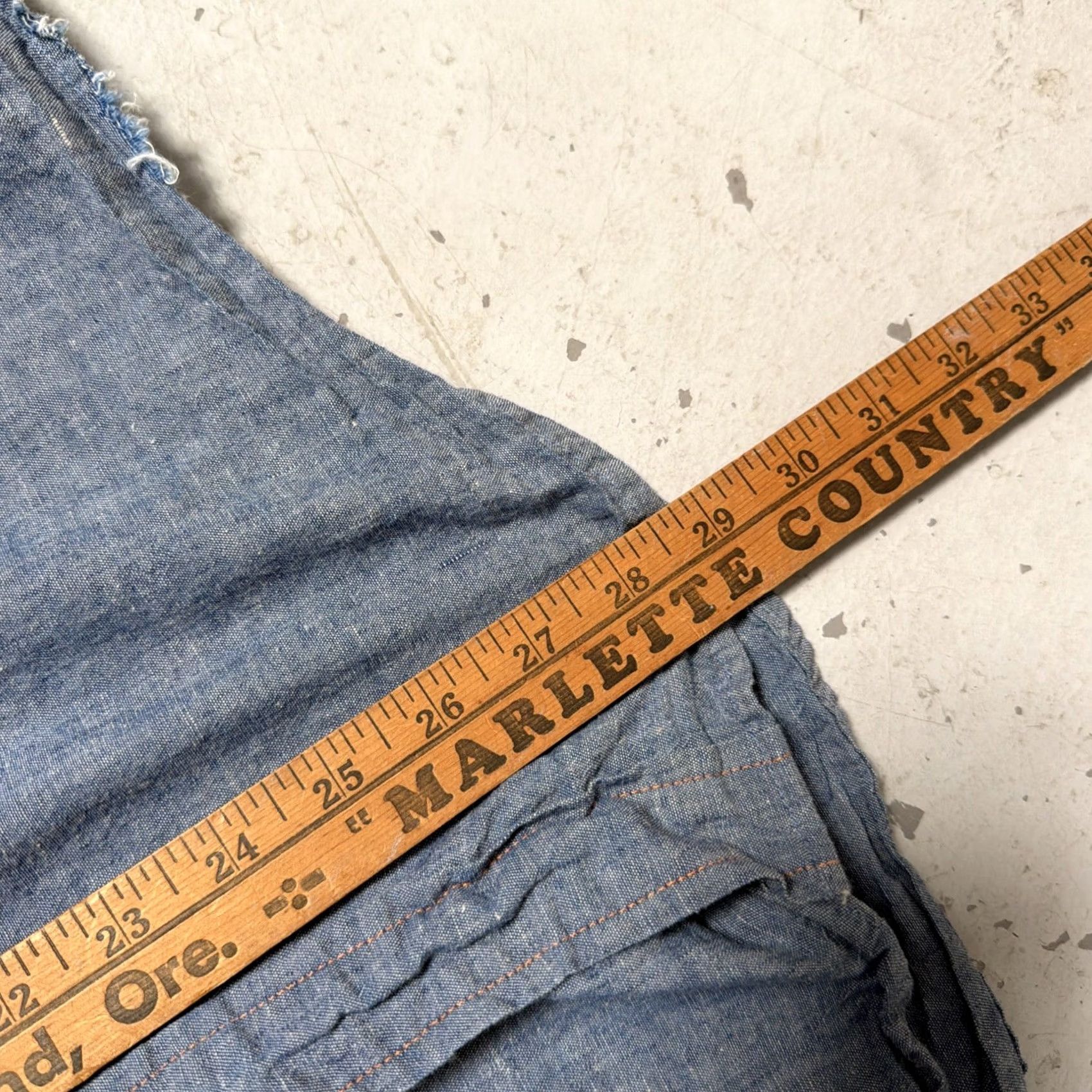 Vintage VINTAGE Big Mac Shirt Unisex Adults Long Sleeve Blues Cotton Chambray Snap Work Ranch Barn 70s Western 100% Selvedge L Size US L / EU 52-54 / 3 - 6 Thumbnail