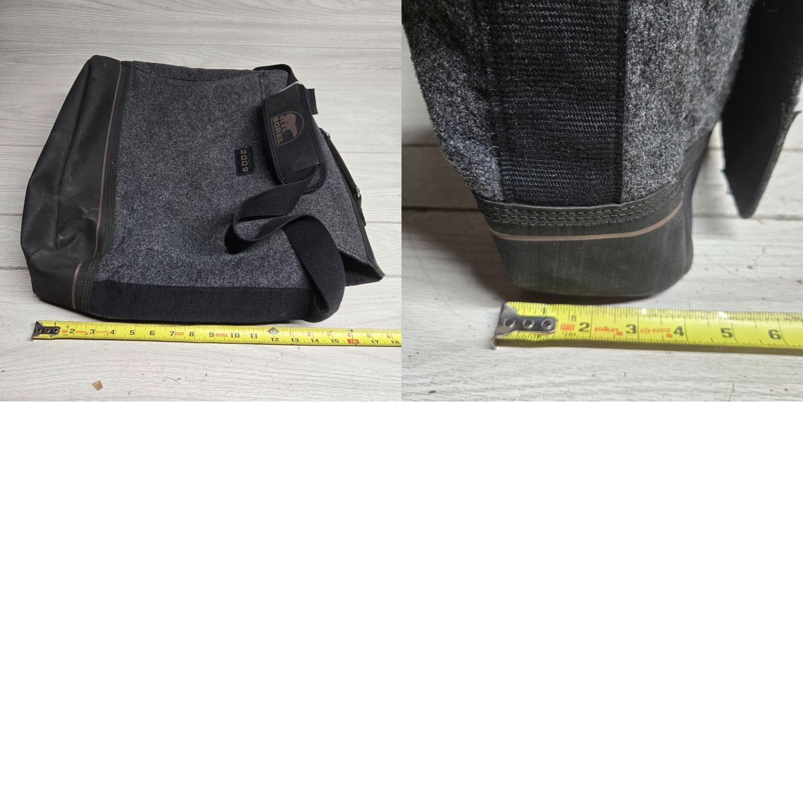 SOREL Sorel Messenger Bag Wool Gray Unisex Large Travel Luggage - Limited Edition, Water Resistant, Leather Strap Mens Womens Size ONE SIZE - 8 Thumbnail