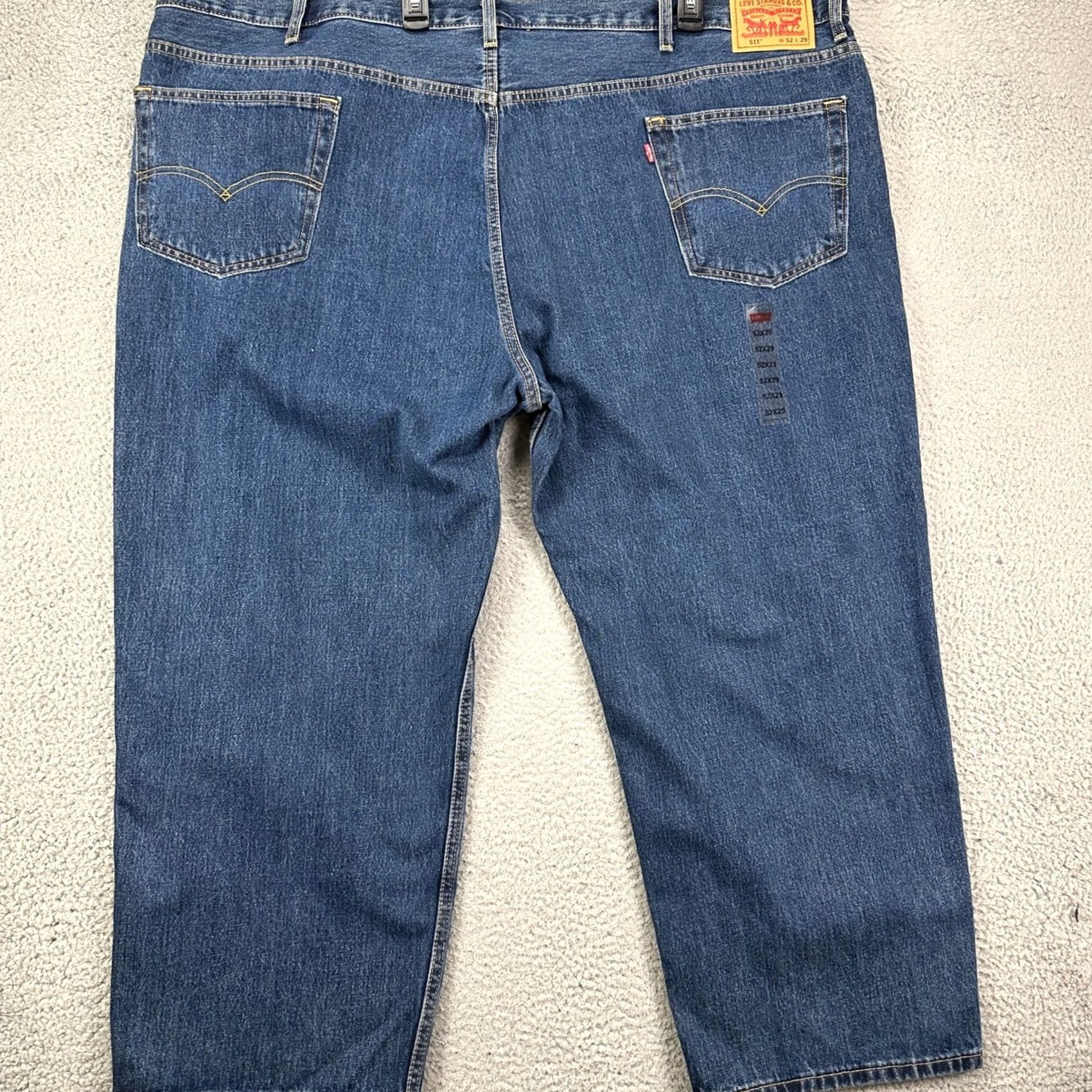 Levi's VINTAGE Levis 511 Men Straight Leg Jeans 52X29 Big Tall Blue Washed 5 Pocket Red Tab NEW Size US 36 / EU 52 - 3 Thumbnail