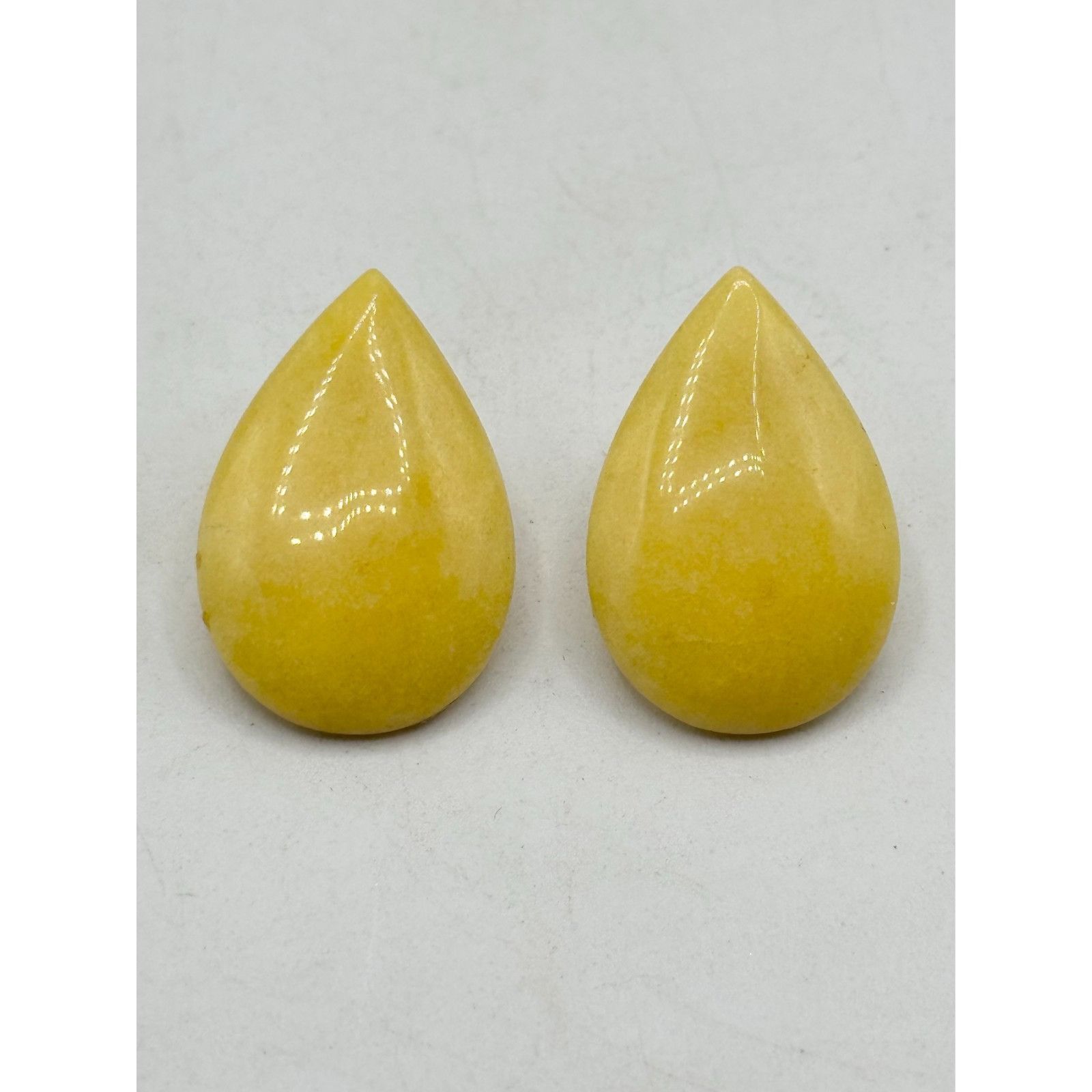 Vintage Vintage yellow stone teardrop earrings Size ONE SIZE - 4 Thumbnail