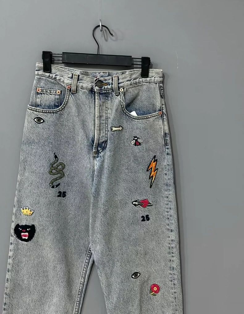 Gucci Gucci Patterned embroidered jeans 2501-Nextarrow Size US 27 - 1 Thumbnail