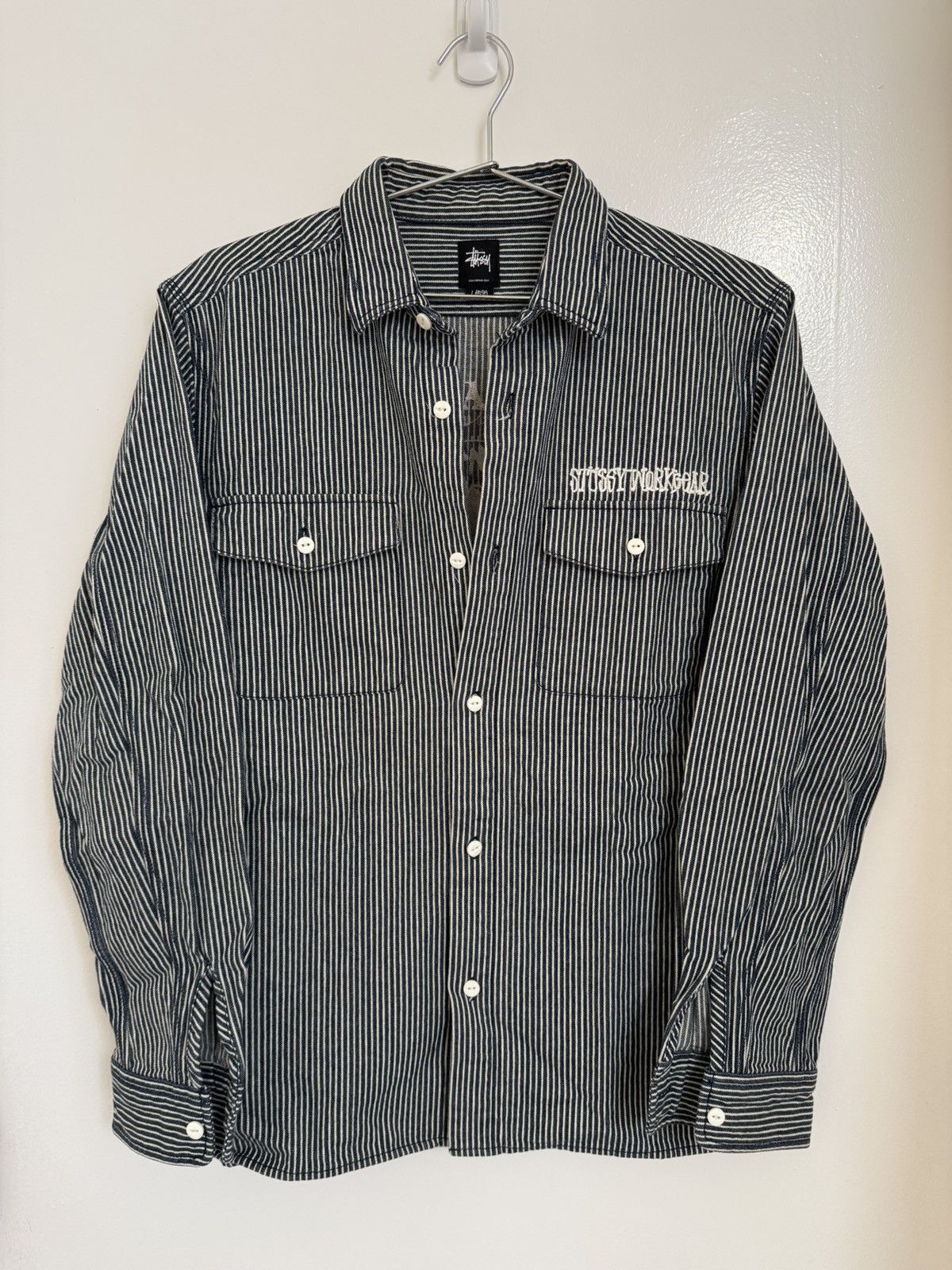 Stussy Stussy Workgear Pinstripe Button Up Shirt - Large Size US L / EU 52-54 / 3 - 1 Thumbnail