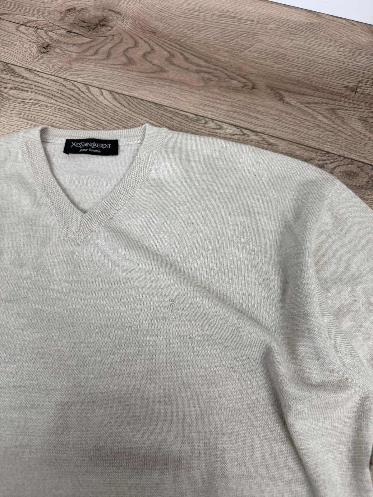 Vintage 90’s YSL Sweater Beige YSL Sweater Size US M / EU 48-50 / 2 - 3 Thumbnail