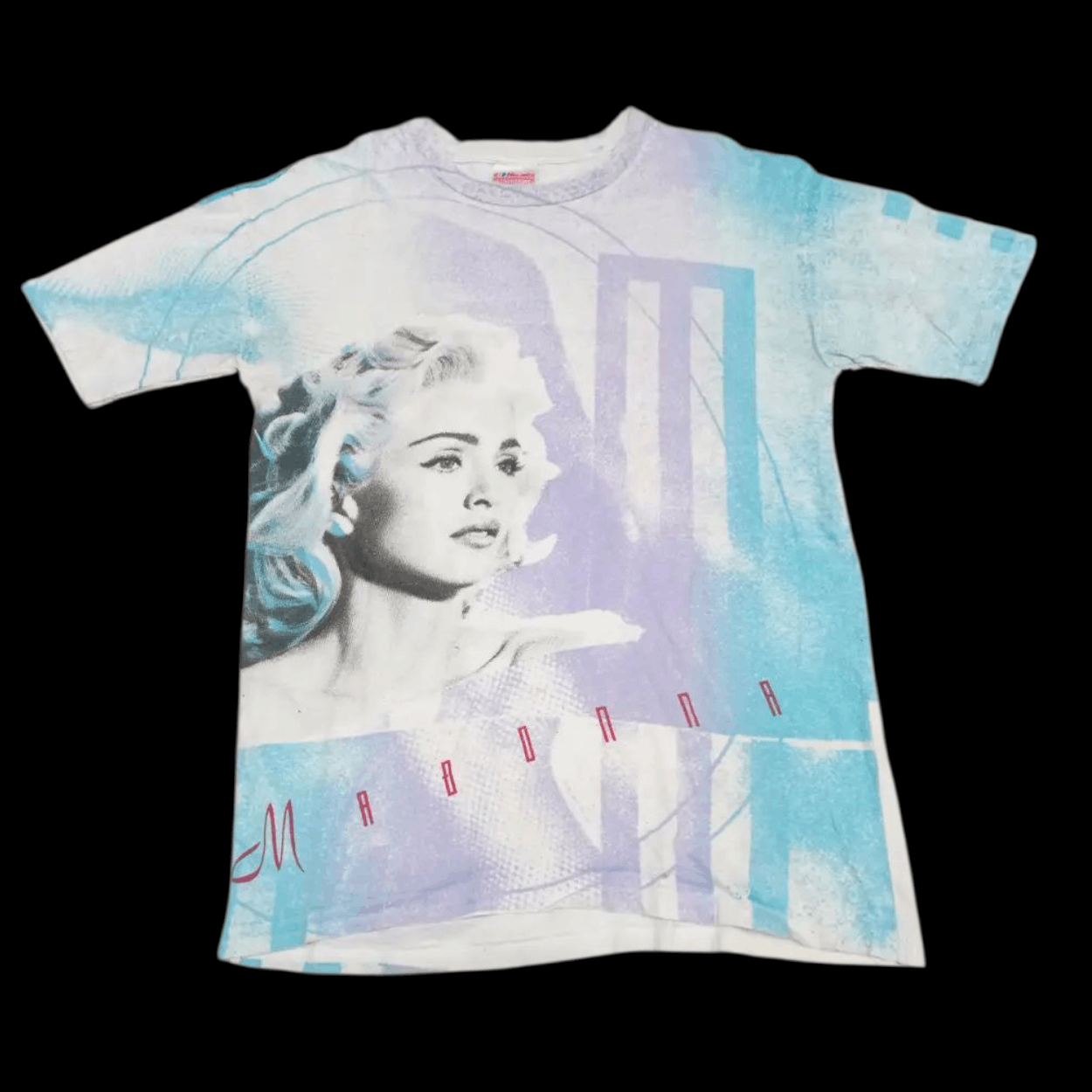 Vintage Vintage 90s Madonna All Over Print 1991 T-Shirt Size US L / EU 52-54 / 3 - 1 Thumbnail