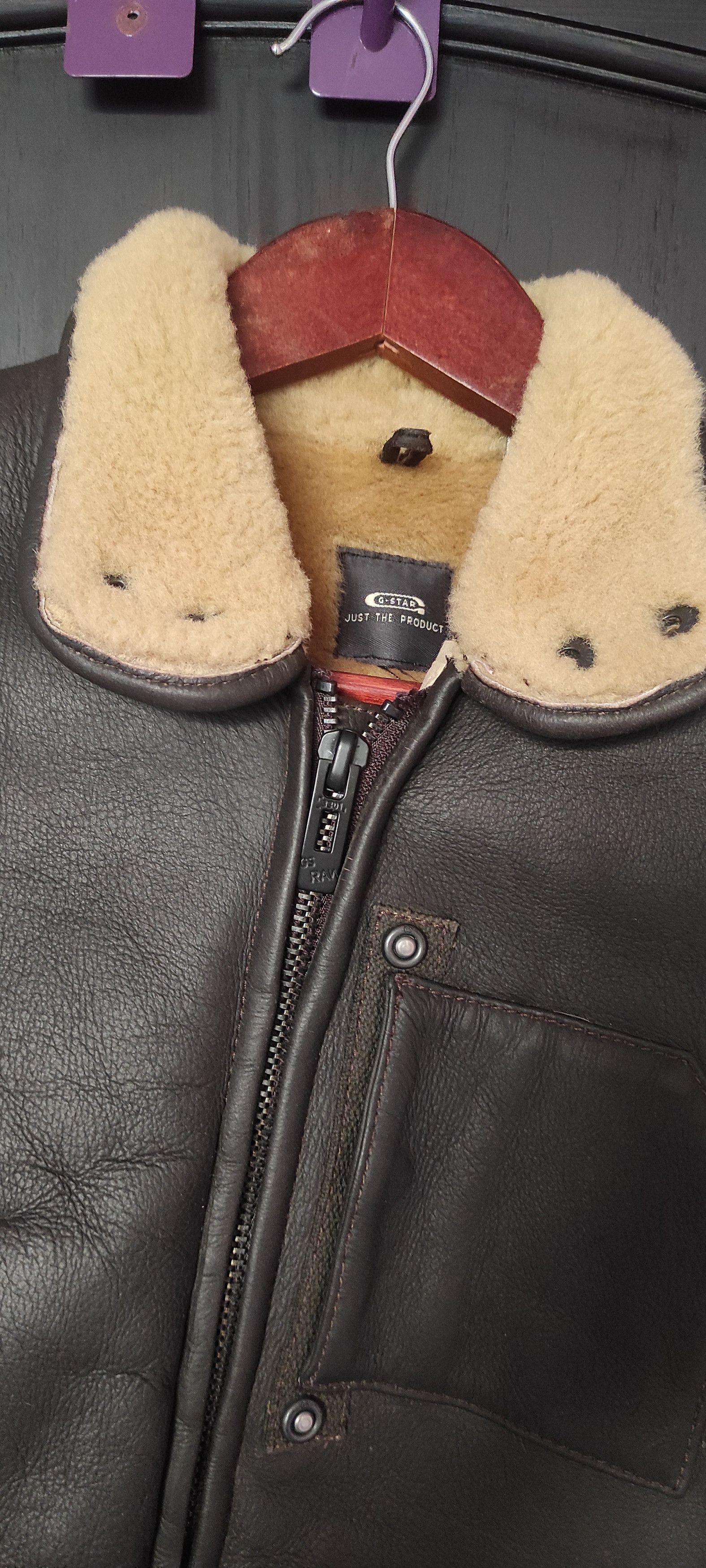G-Star G Star Raw Shearling Lampskin Pilot Jacket Brown Size XS Size XS / US 0-2 / IT 36-38 - 3 Thumbnail