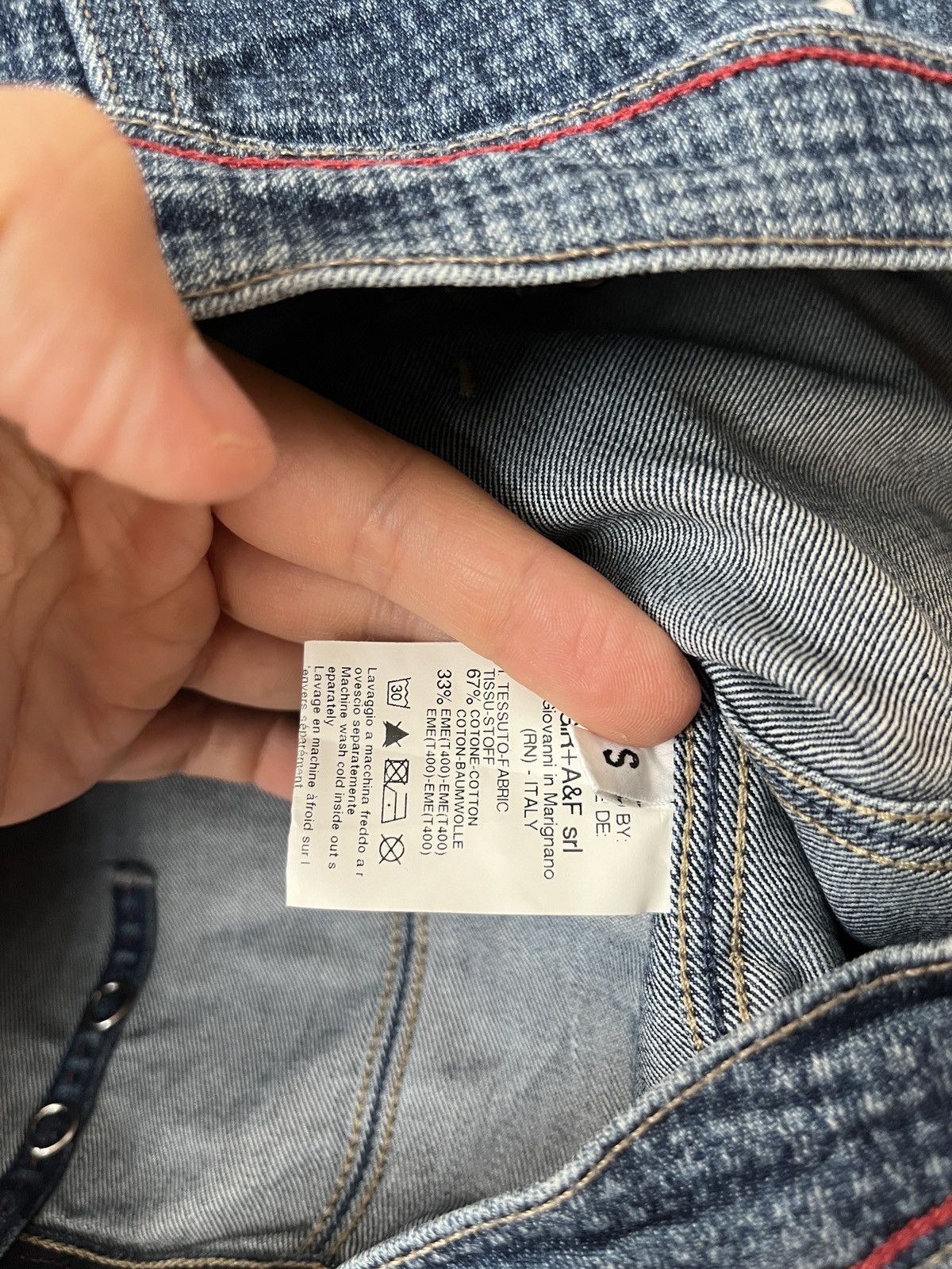 Marithe + Francois Girbaud Marithe Francois Girbaud Denim Trucker Jacket Size S / US 4 / IT 40 - 8 Thumbnail