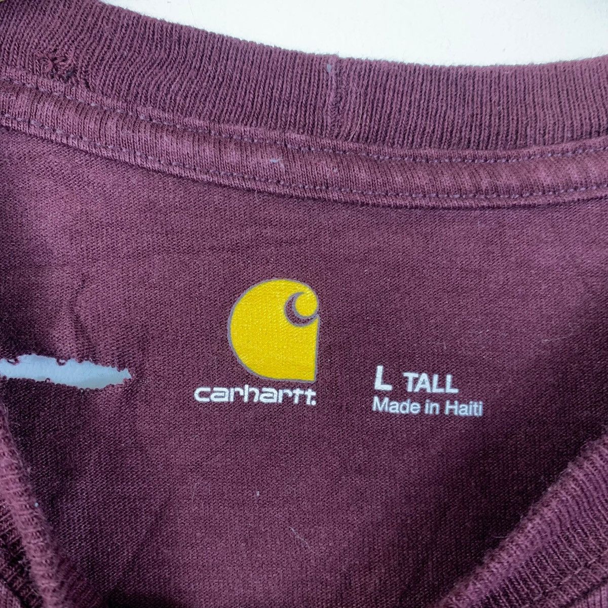 Carhartt Carhartt L/S Pocket T-Shirt Burgundy Maroon K126 Workwear Size US L / EU 52-54 / 3 - 3 Thumbnail