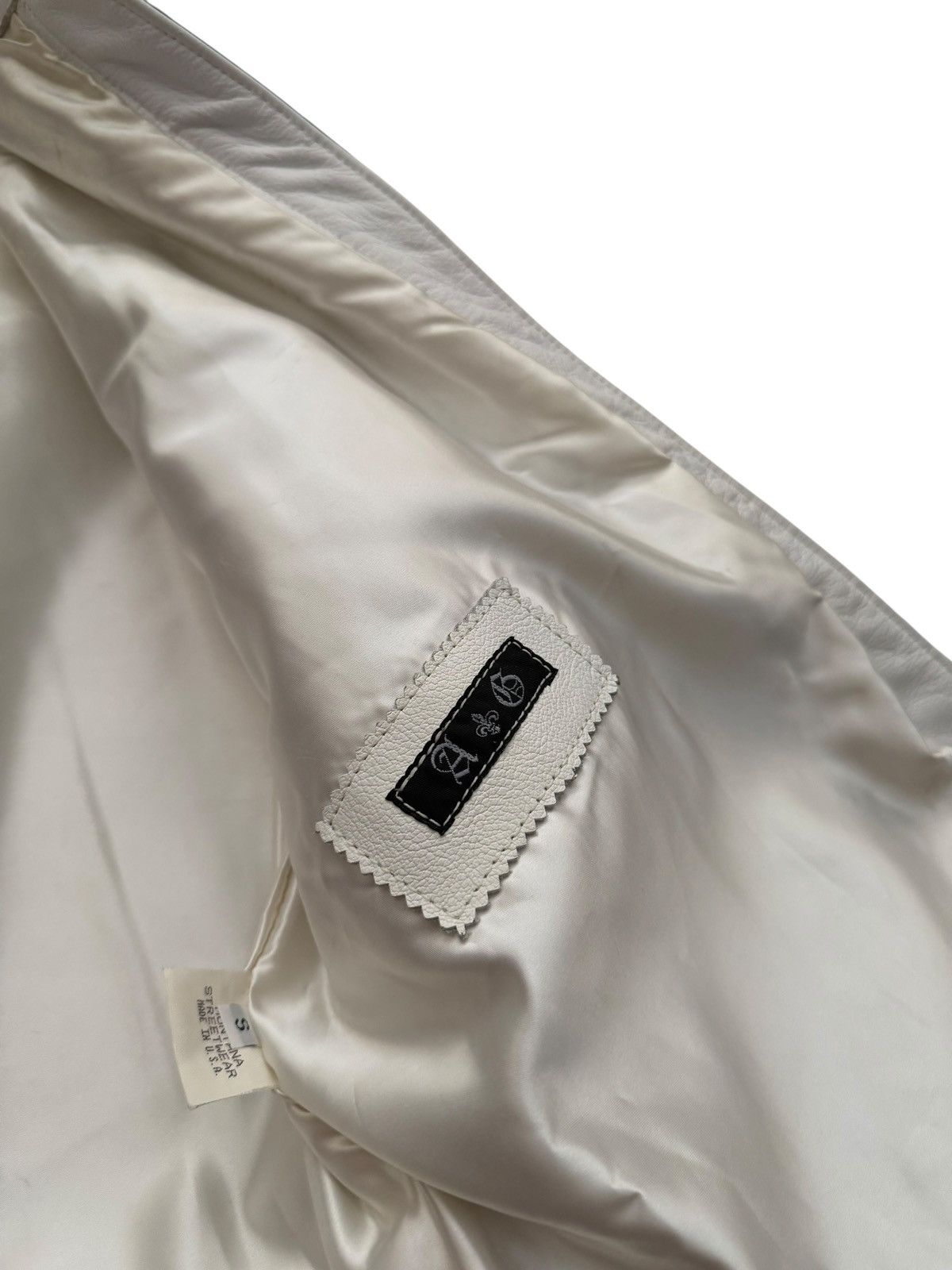 A&G Rock Sample White Leather Western Shirt Jacket Size US S / EU 44-46 / 1 - 10 Thumbnail