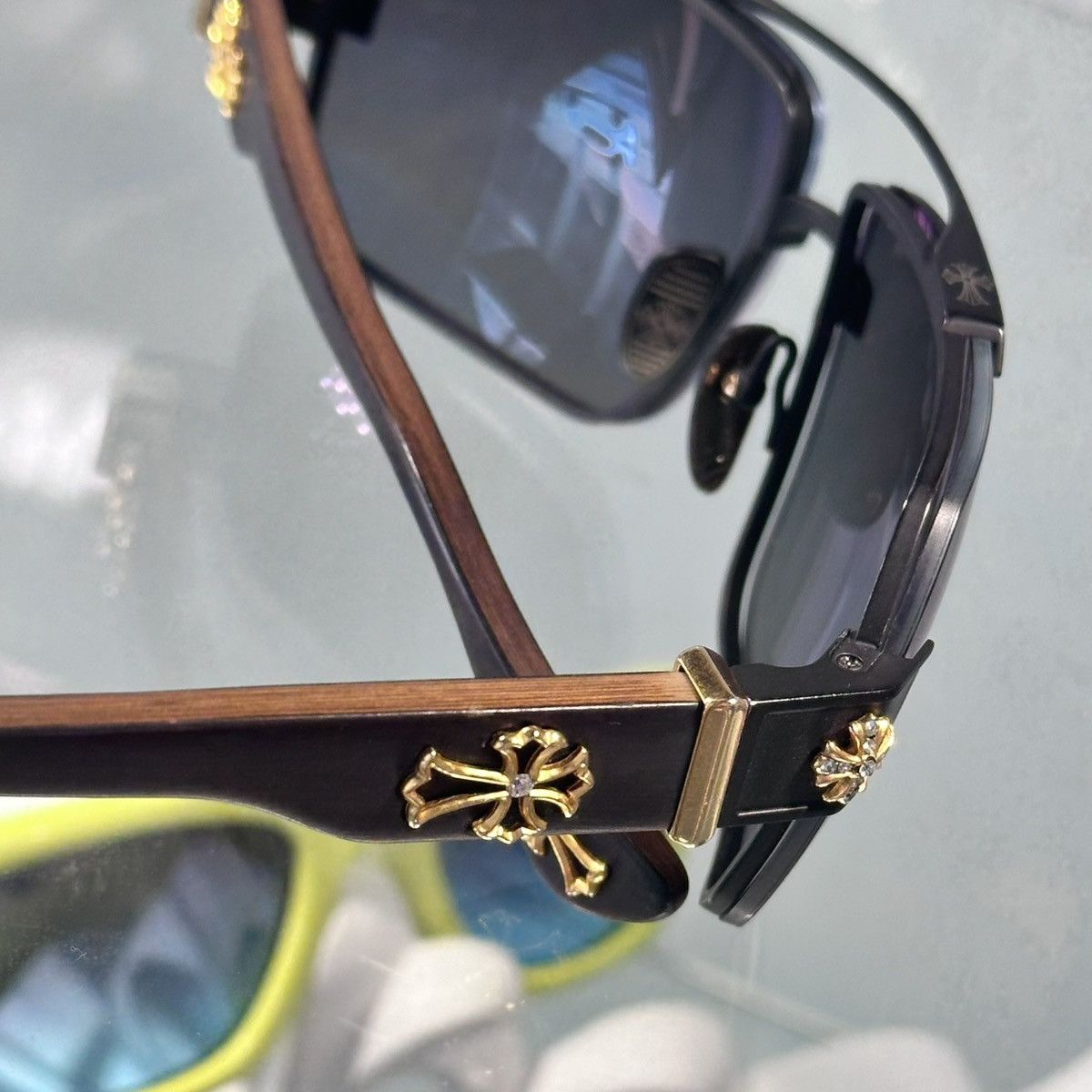 Chrome Hearts Chrome Hearts 💎 JEWEL Gummer 1/1 ‘Dark Triad’ Sunglasses Size ONE SIZE - 14 Thumbnail