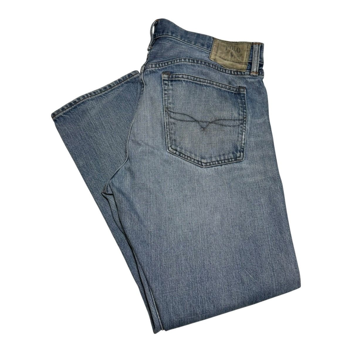Polo Ralph Lauren Polo Ralph Lauren Slim Straight Distressed Jeans Men 37x30.5 Size US 37 - 1 Thumbnail