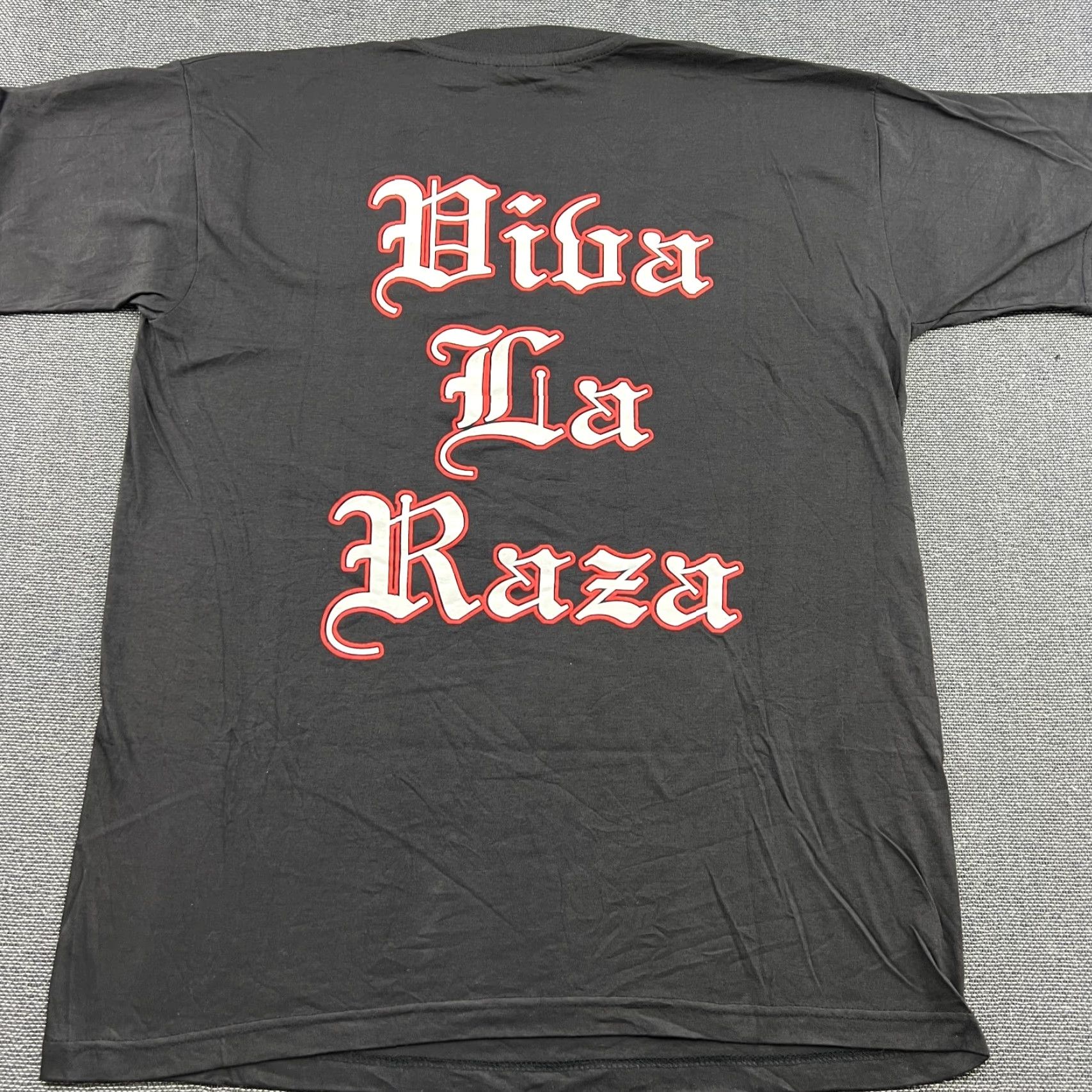 Vintage VINTAGE Eddie Guerrero Latino Heat T-Shirt L Mens Black Cotton Short Sleeve 90s 2000s Wrestling Viva La Raza Size US L / EU 52-54 / 3 - 6 Thumbnail