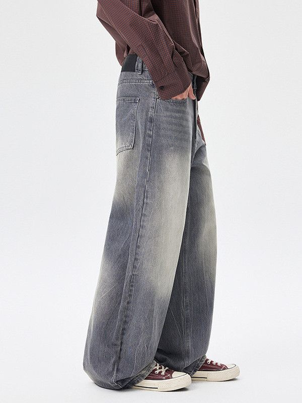 Vintage Men's Retro American Loose-Fit Washed Curved-Blade Jeans Size US 32 / EU 48 - 3 Thumbnail