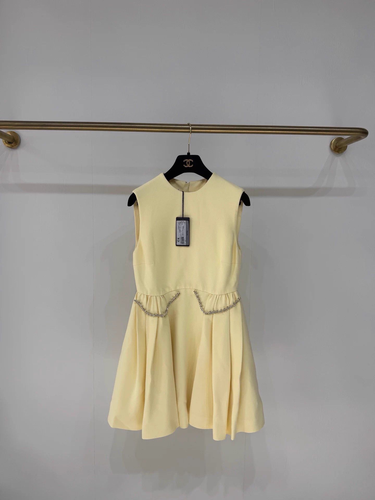 Prada Prada Camisole Dress Structured Beaded Skirt Size XS / US 0-2 / IT 36-38 - 1 Thumbnail