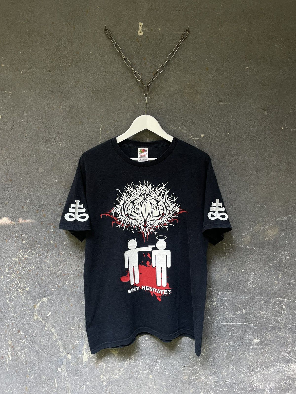 90s Vintage Naglfar Why Hesitate T shirt