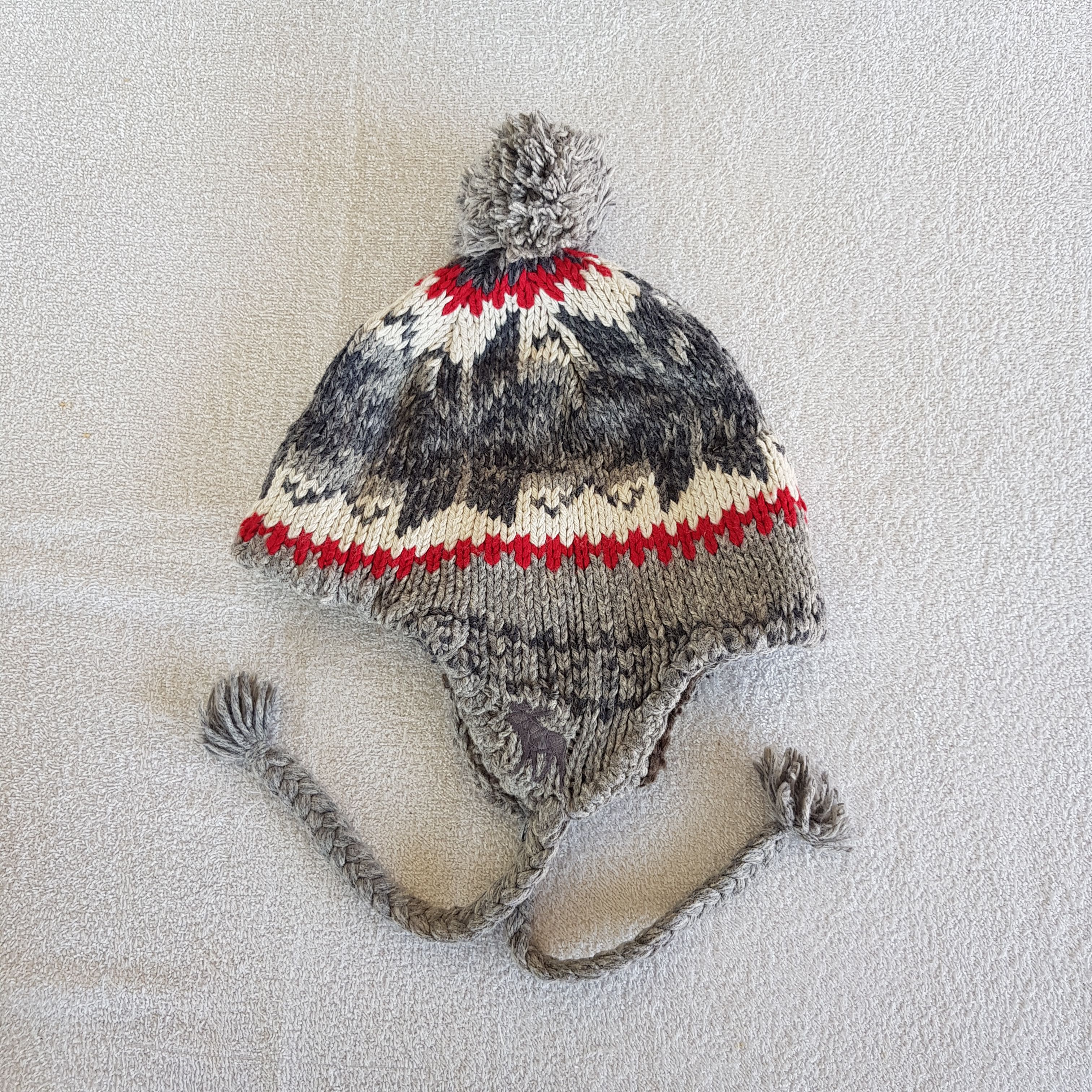 Abercrombie & Fitch Vintage Aztec Navajo Psychedelic Earflap Beanie Pom Ski Hats Size ONE SIZE - 5 Thumbnail