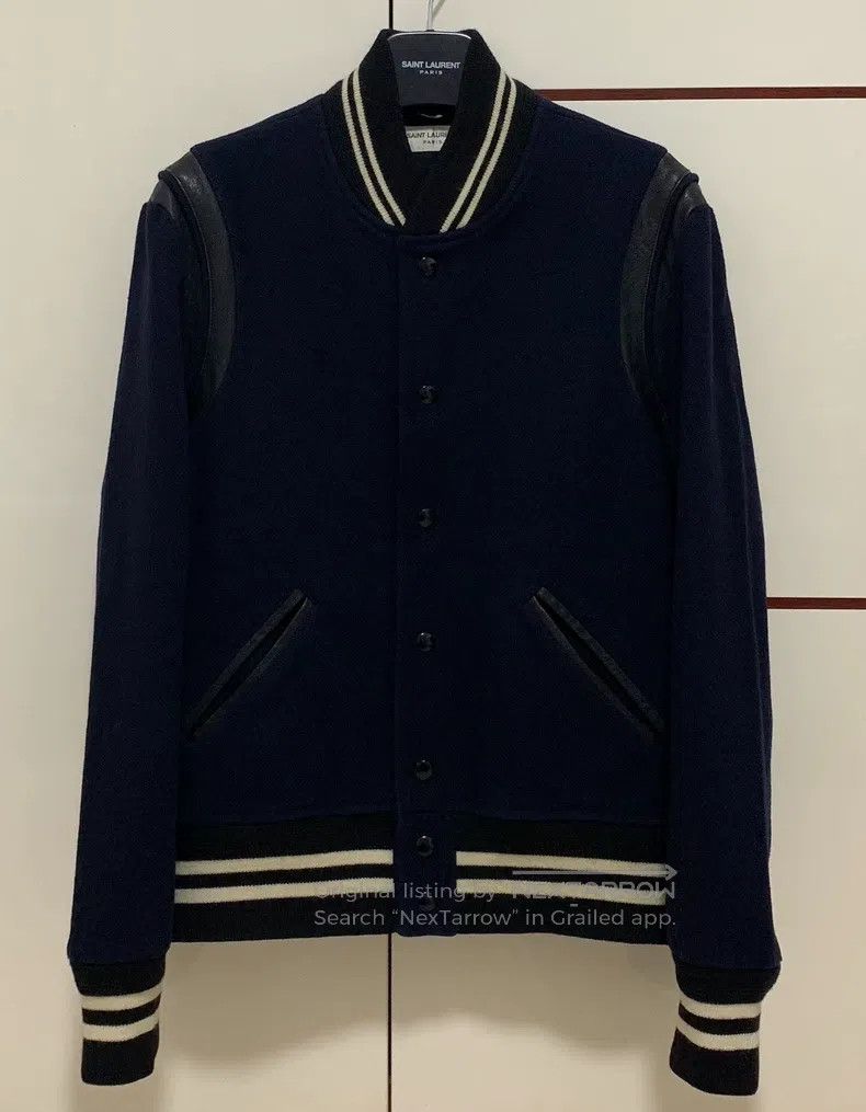 Saint Laurent Paris Saint Laurent Paris Original Deep Blue Wool Patchwork Base Size US L / EU 52-54 / 3 - 1 Thumbnail