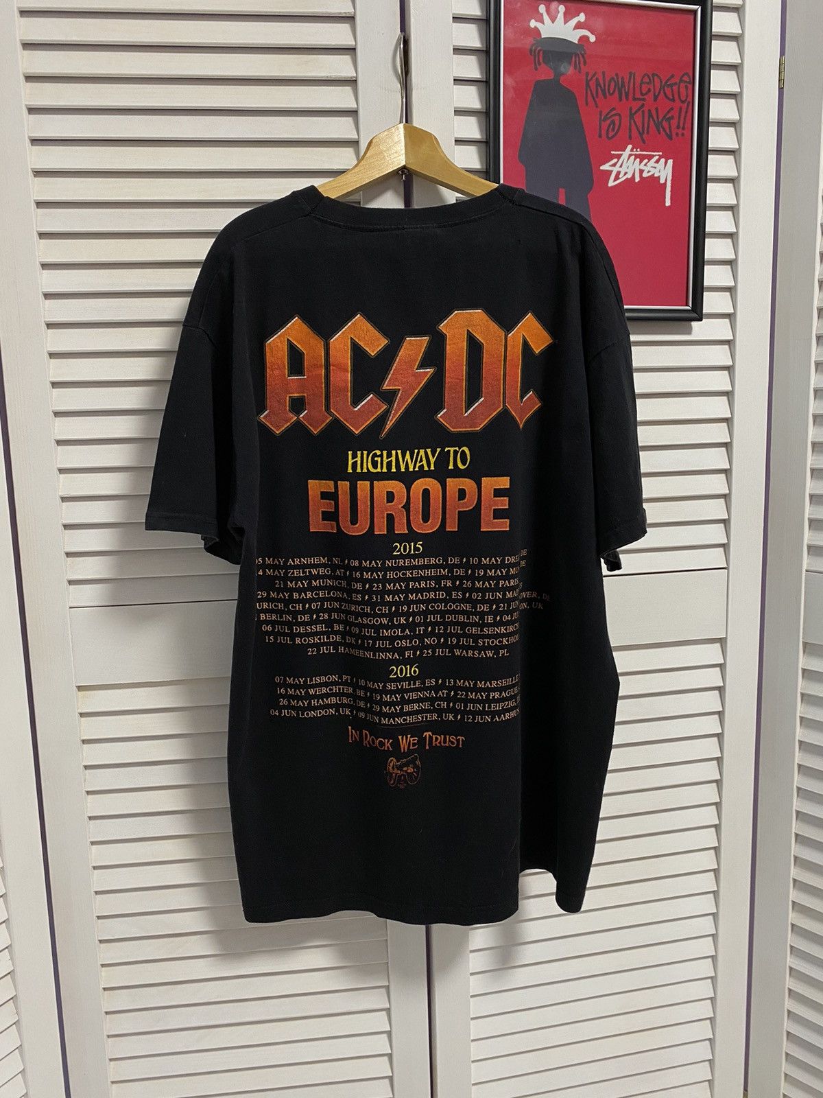 AC/DC T Shirt Tee AC/DC TOUR Highway To Europe Double Big Logo Size US L / EU 52-54 / 3 - 4 Thumbnail