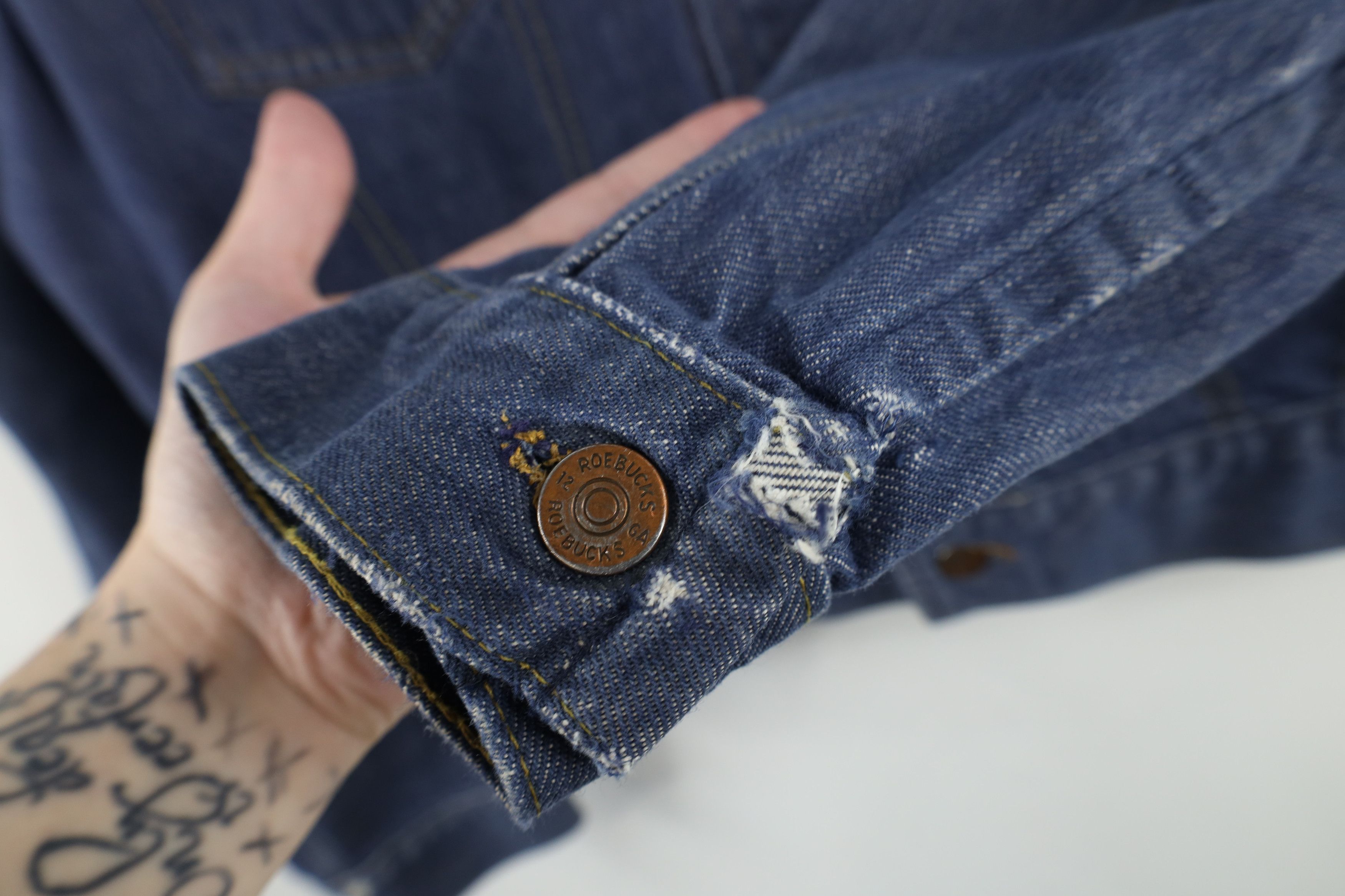 Vintage Vintage 60s Streetwear Denim Jean Trucker Jacket Blue USA Size US M / EU 48-50 / 2 - 8 Thumbnail