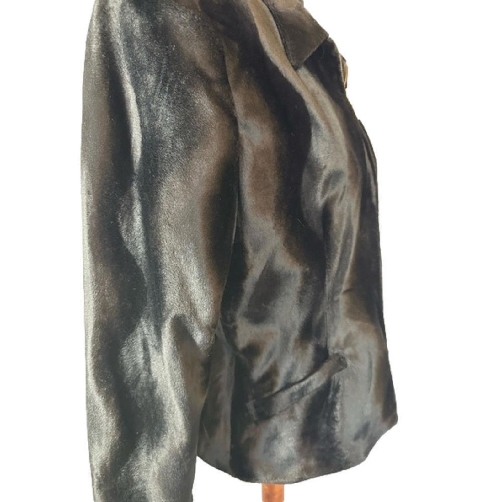 Designer Veleno Sportswear Vintage Faux Fur Jacket - Medium Size M / US 6-8 / IT 42-44 - 2 Thumbnail