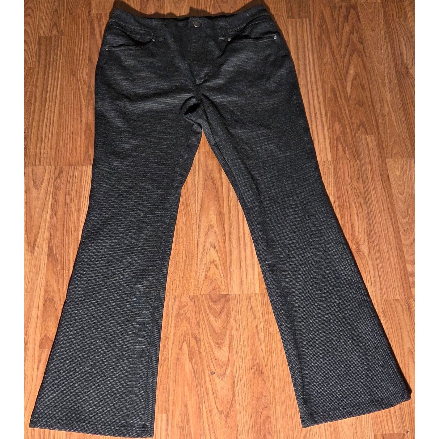 Alexander Wang Simply Vera Wang Black Pleated Wide Leg Bootcut Pants Size 34" / US 12 / IT 48 - 4 Thumbnail