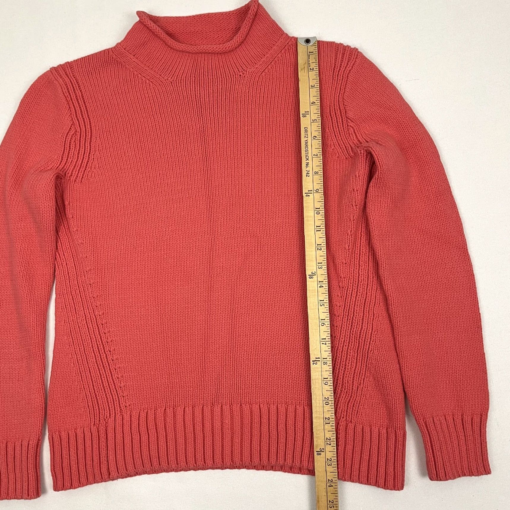 J.Crew VTG J Crew Oarsman Always Sweater Women Medium Pink Fisherman Crew Neck Pullover Knit 100% Cotton Classic Preppy 90s Vintage Collection Size M / US 6-8 / IT 42-44 - 3 Thumbnail