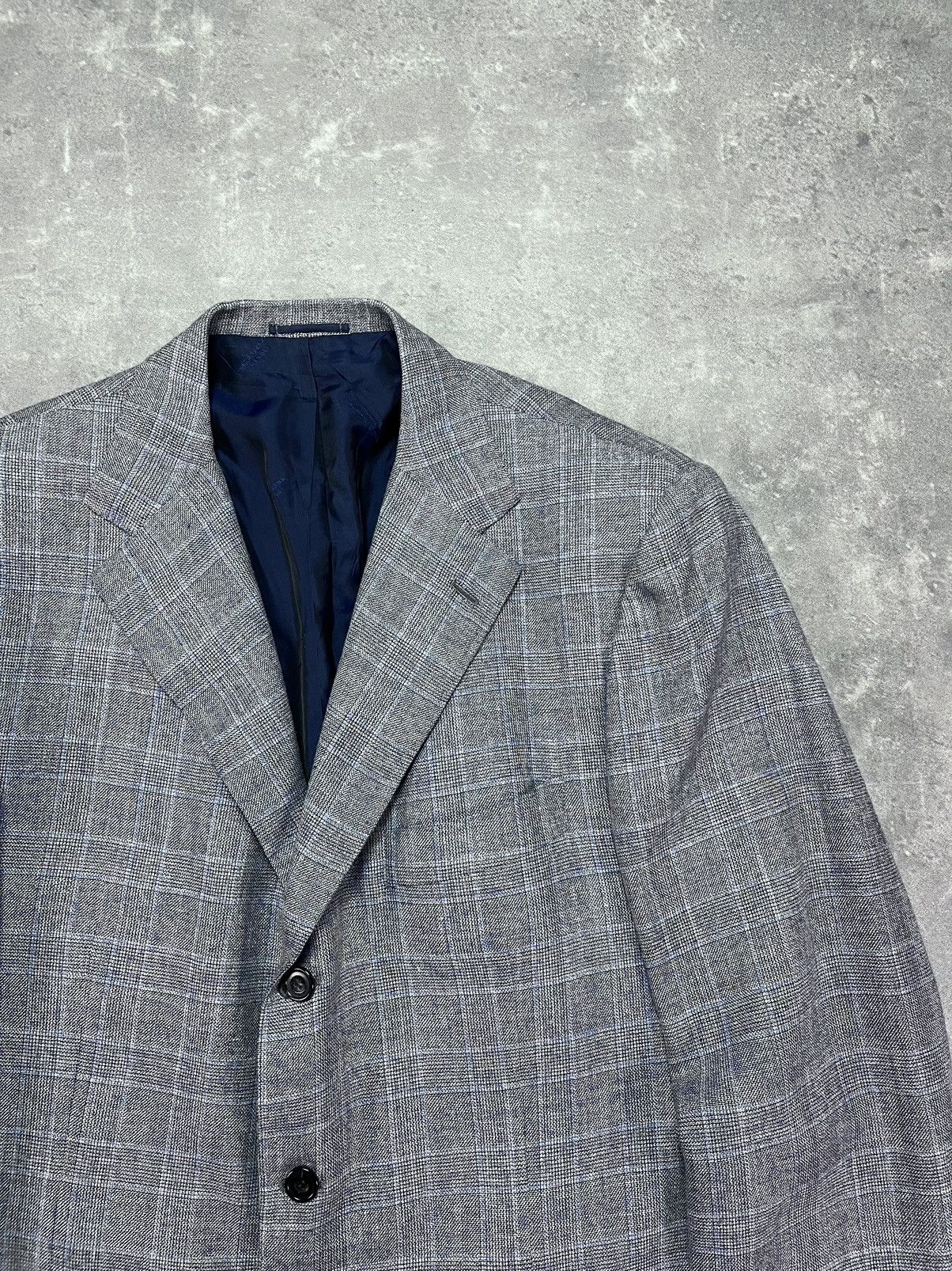 Kiton Kiton Napoli Cashmere Linen Silk Plaid Blazer Jacket 52 Size 52R - 4 Thumbnail