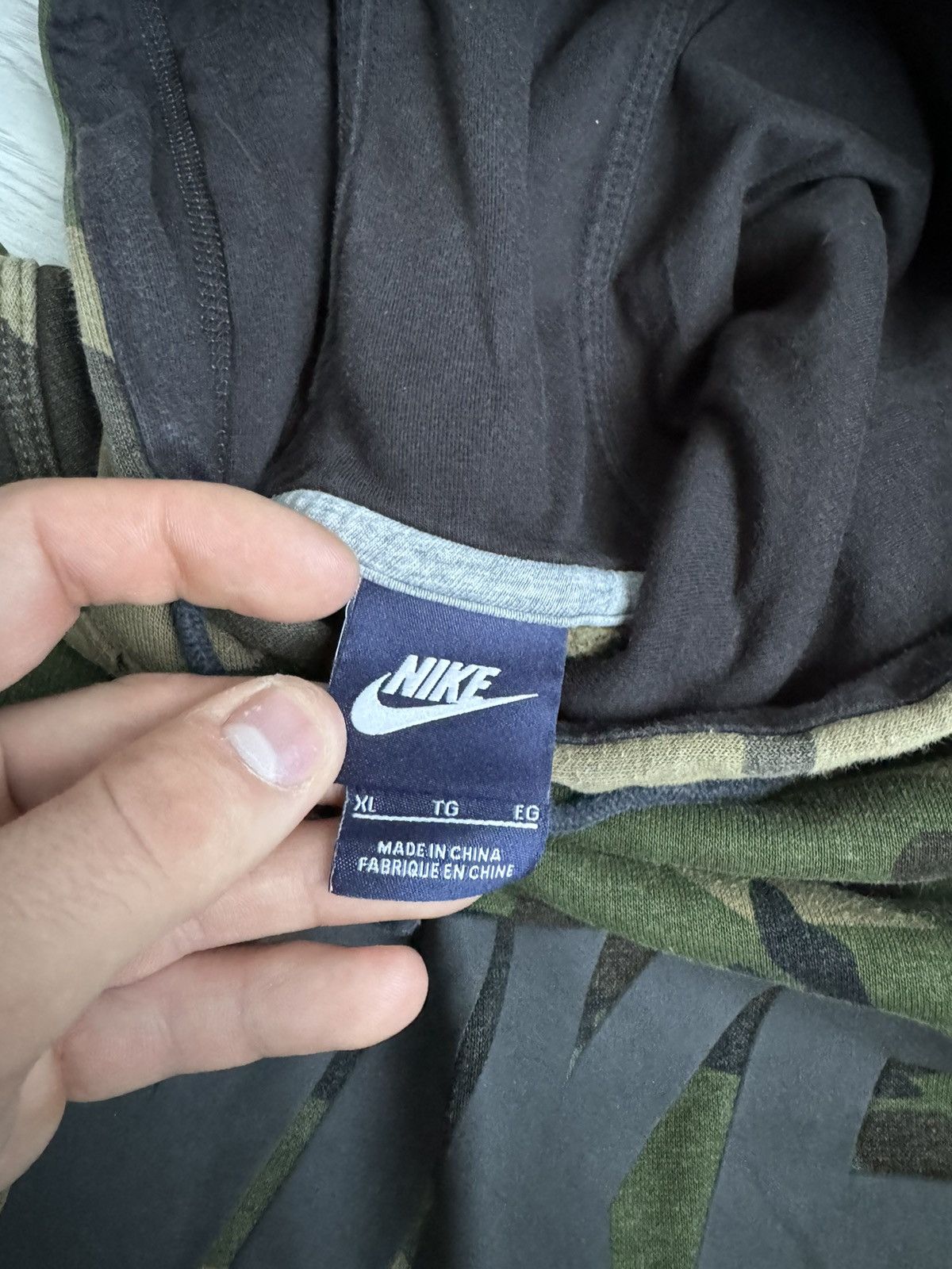Nike × Vintage Vintage Nike camouflage Hoodie Size US XL / EU 56 / 4 - 5 Thumbnail